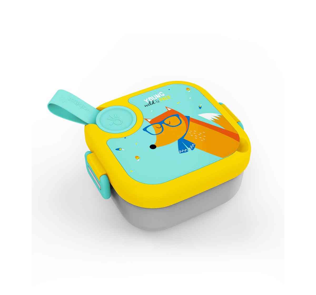 Rabitat Lunchmate Mini Stainless Steel Lunch Box with Spoon Young Wild & Free 500 ml For Kids of Age 3Y+, Multicolour