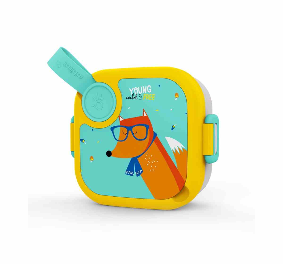 Rabitat Lunchmate Mini Stainless Steel Lunch Box with Spoon Young Wild & Free 500 ml For Kids of Age 3Y+, Multicolour