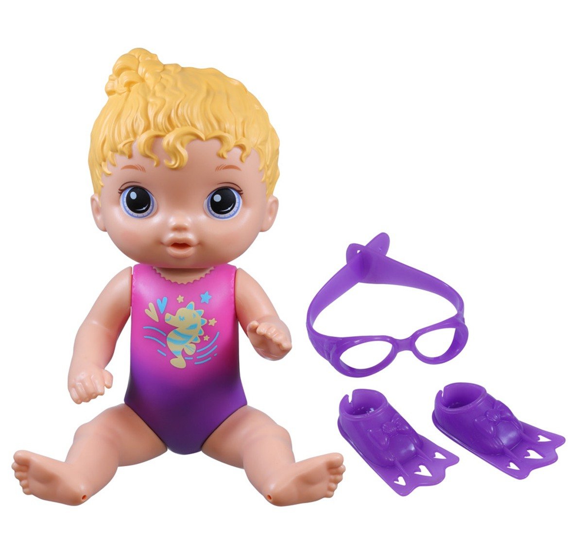Baby Alive Sunny Swimmer Doll with Blonde Hair 10-Inch Water Baby Dolls for Kids Age 3+ Years
