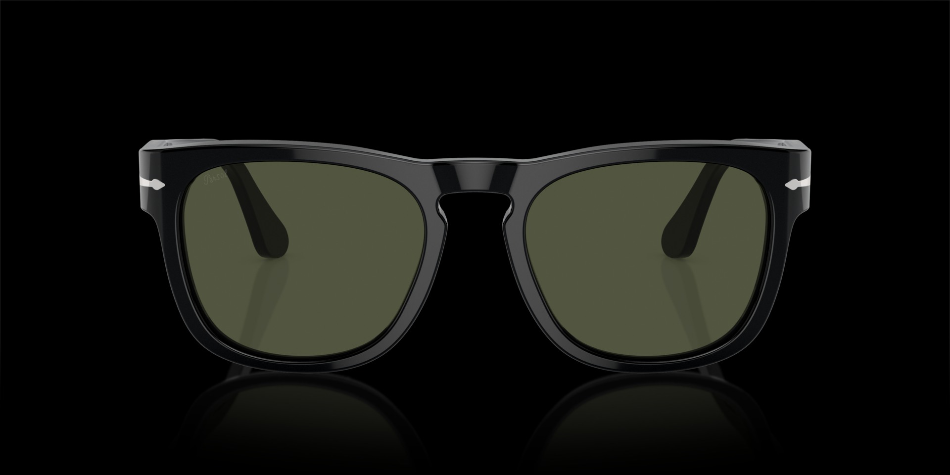 Persol Black Acetate Unisex Sunglass