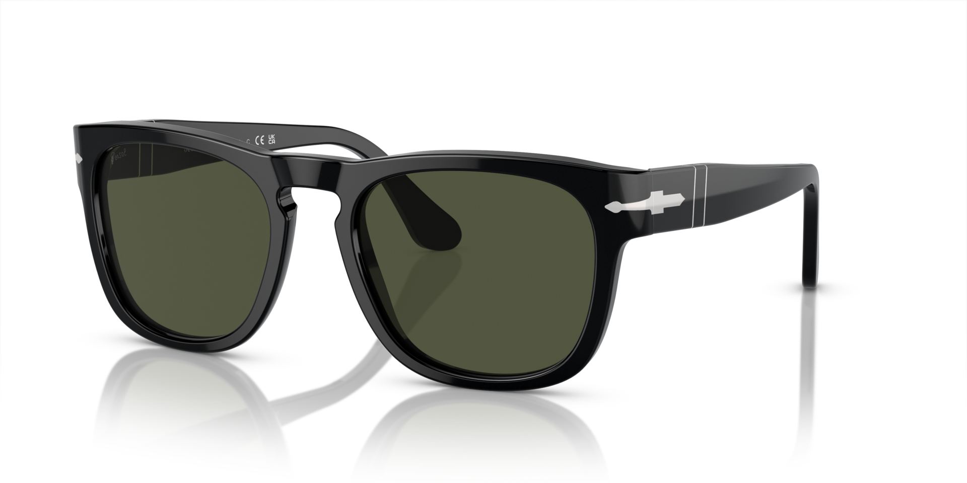 Persol Black Acetate Unisex Sunglass
