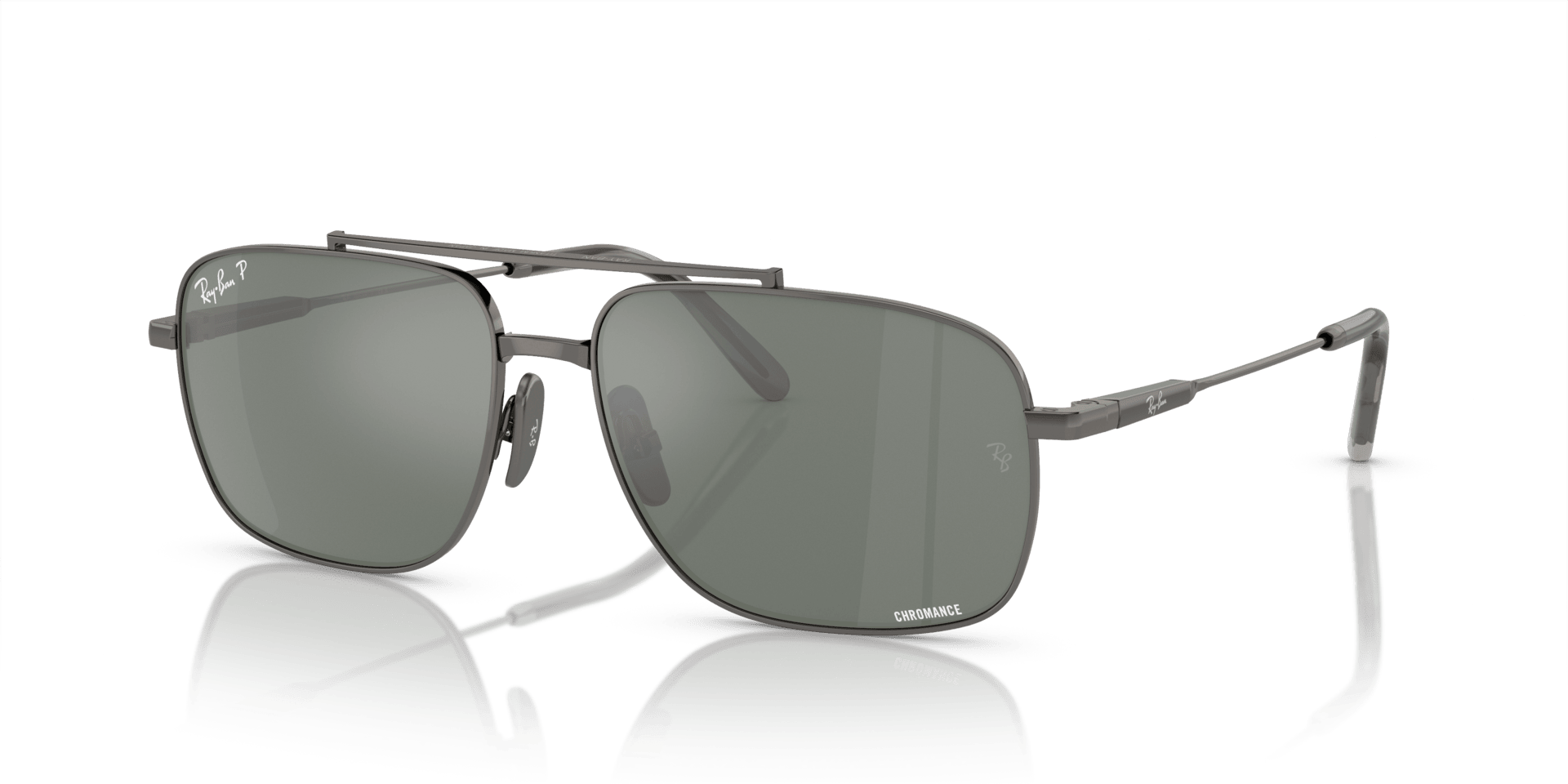 0RB8096 Titanium Unisex Sunglasses