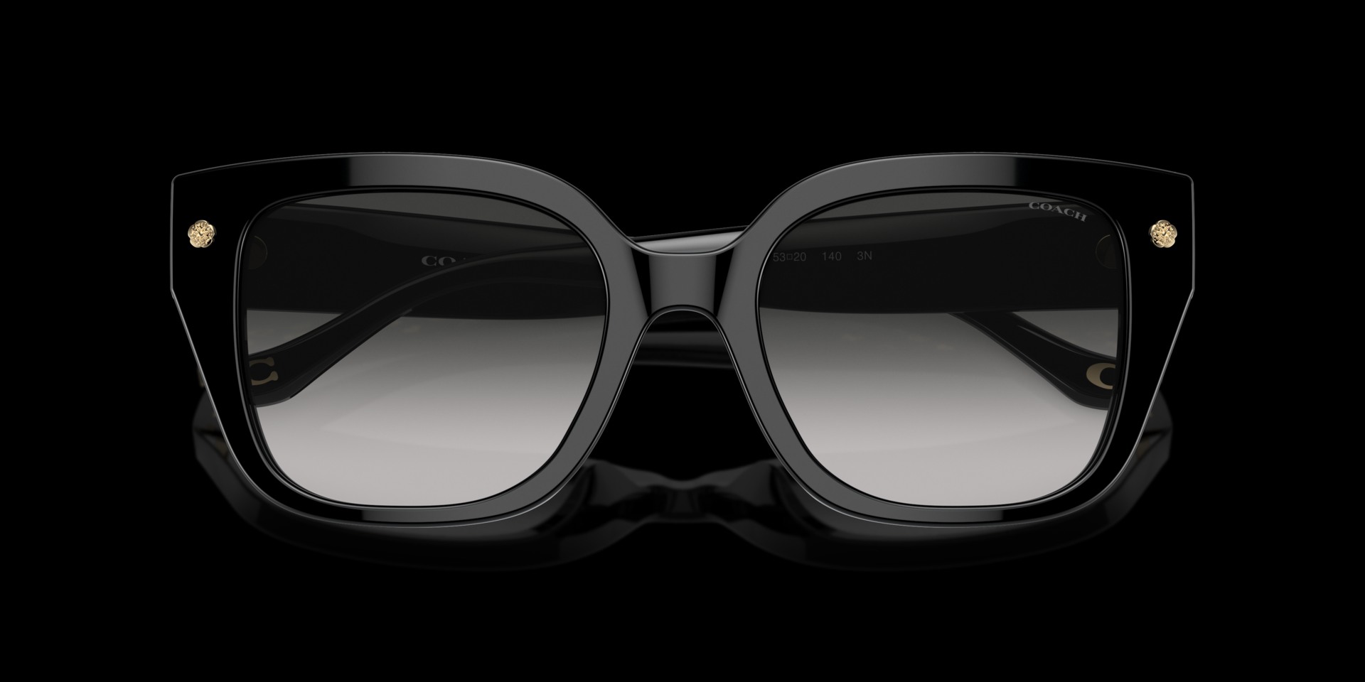 Coach Black Acetate Women Sunglass