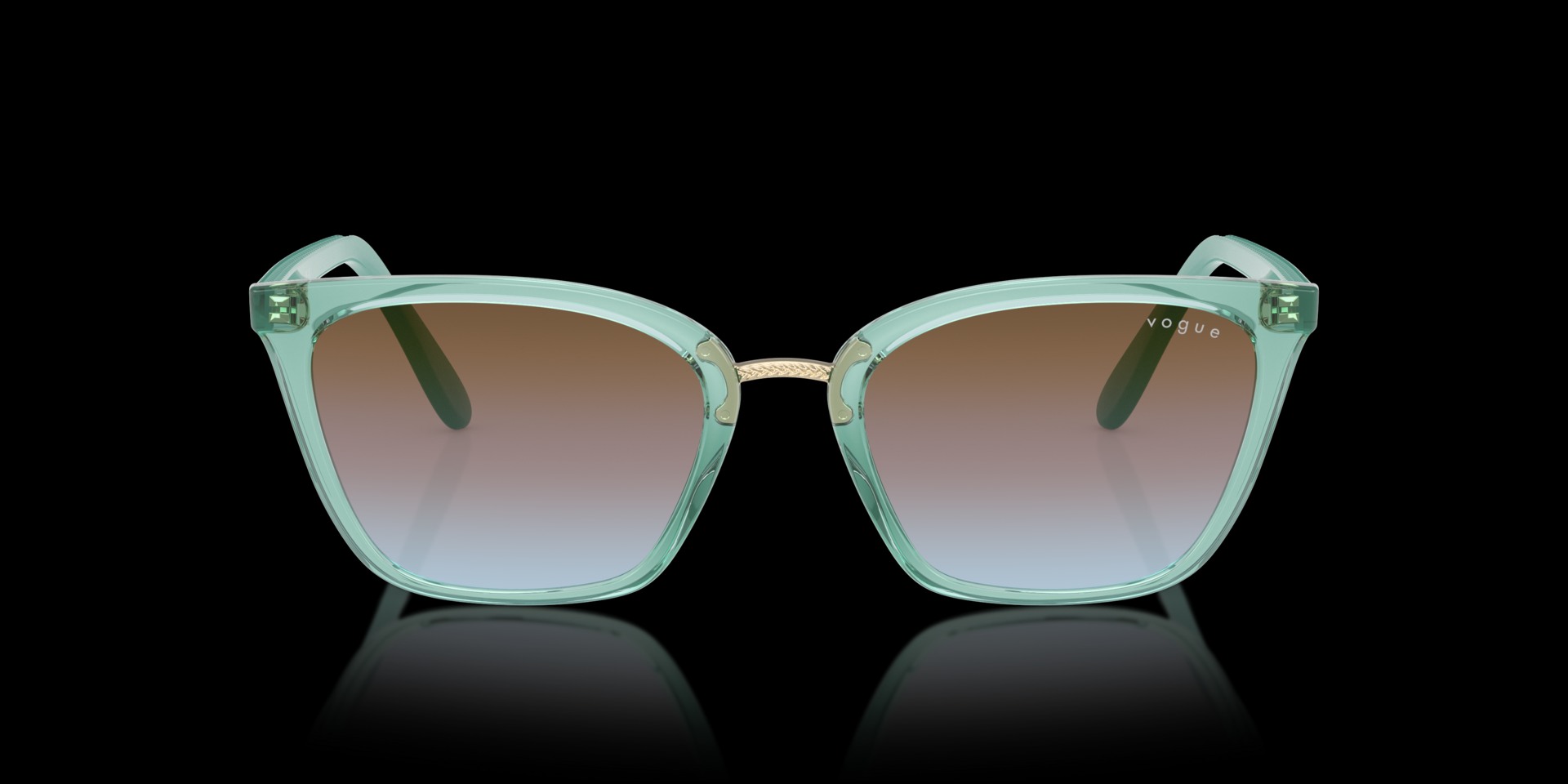 Vogue Green Injected Women Sunglass