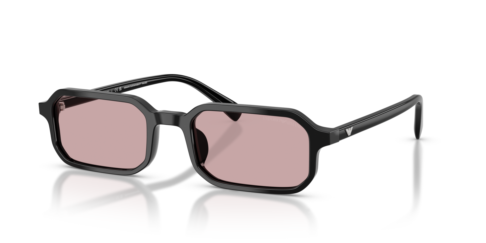 Emporio Armani Black Acetate Man Sunglass