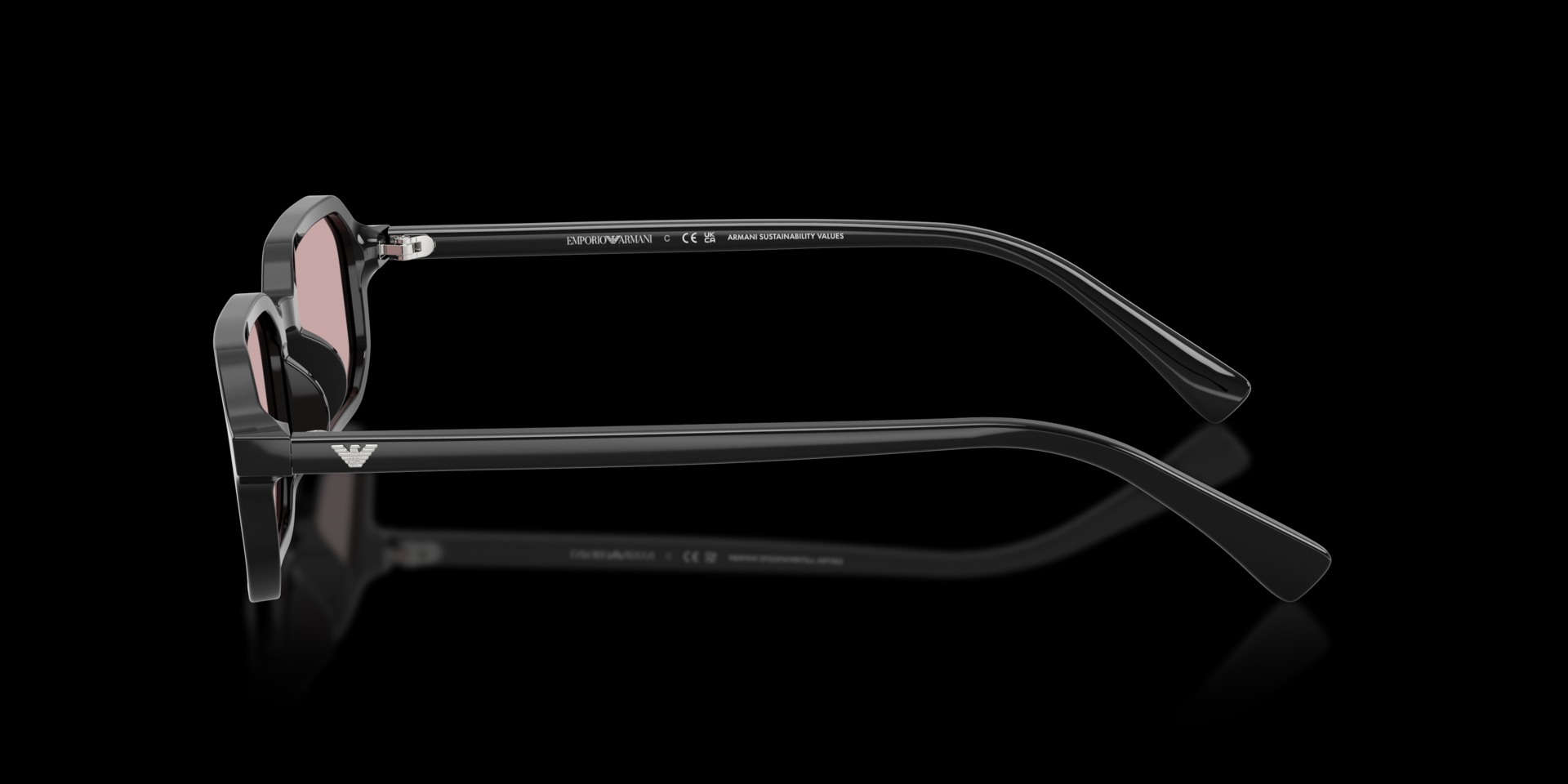 Emporio Armani Black Acetate Man Sunglass