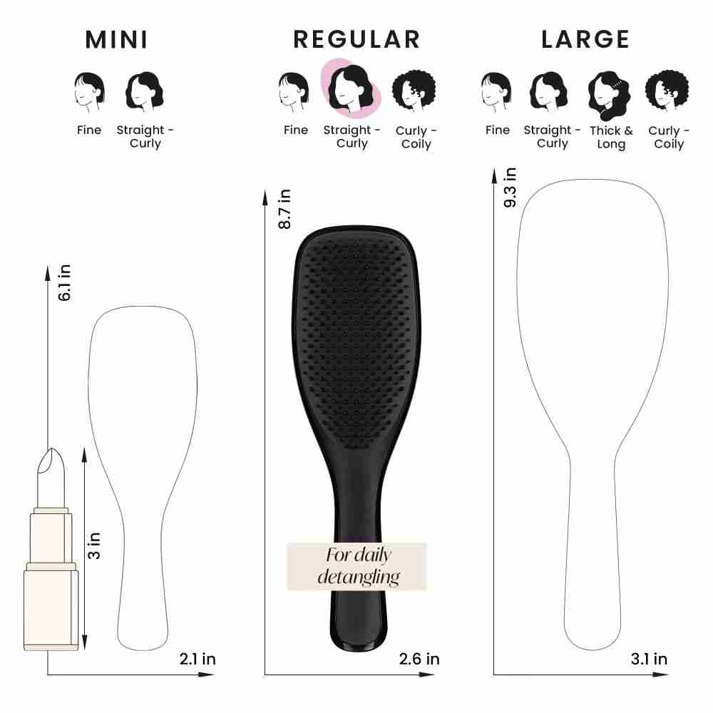 The Ultimate Detangler Regular Hairbrush • Liquorice Black