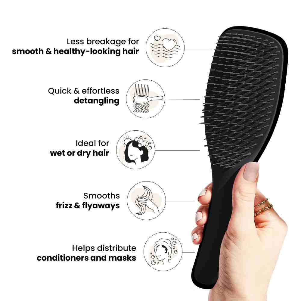 The Ultimate Detangler Regular Hairbrush • Liquorice Black