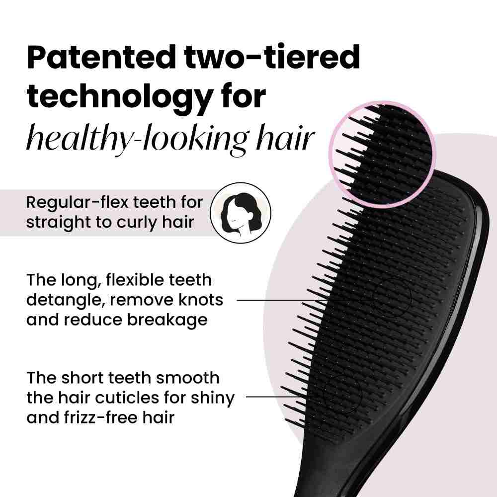 The Ultimate Detangler Regular Hairbrush • Liquorice Black