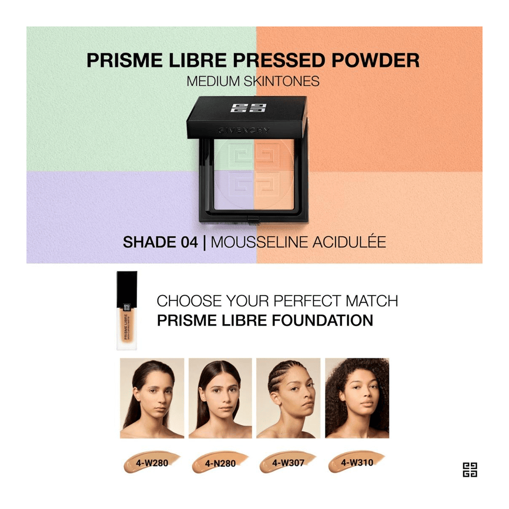 Poudre Givenchy Acidulée 04 - Teinte Beige Rosée, Effet Frais Et Lumineux - Neuf
