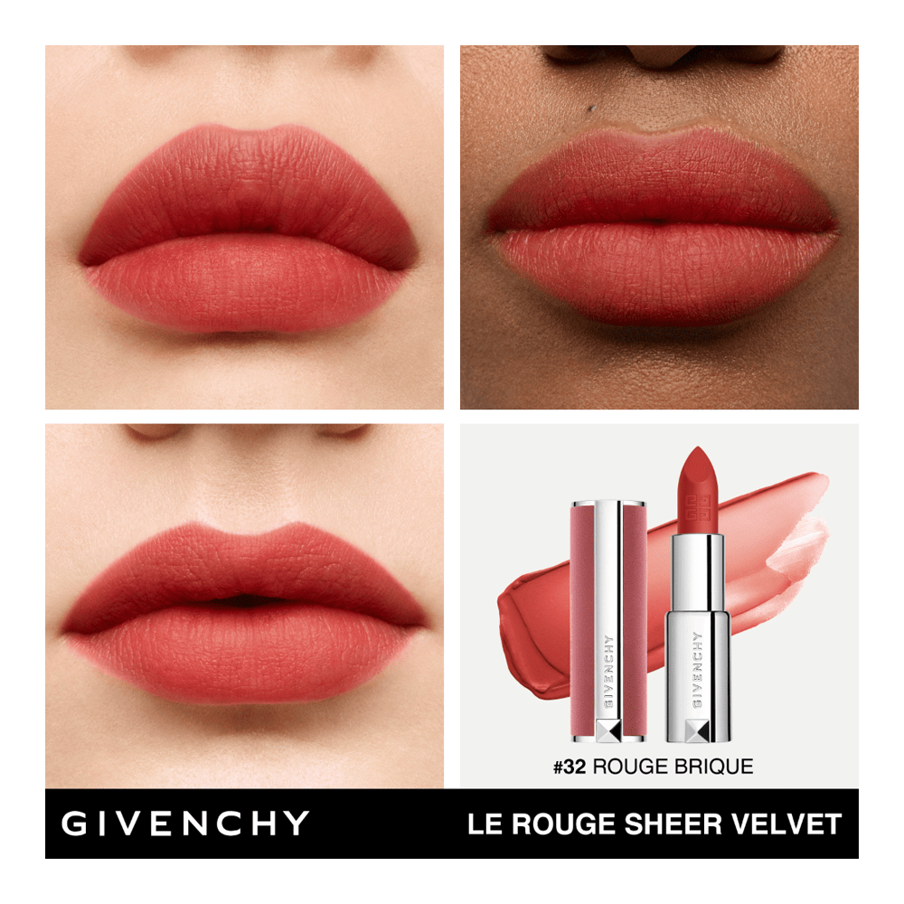 Le Rouge Sheer Velvet Matte Lipstick • No. 32 Rouge Brique
