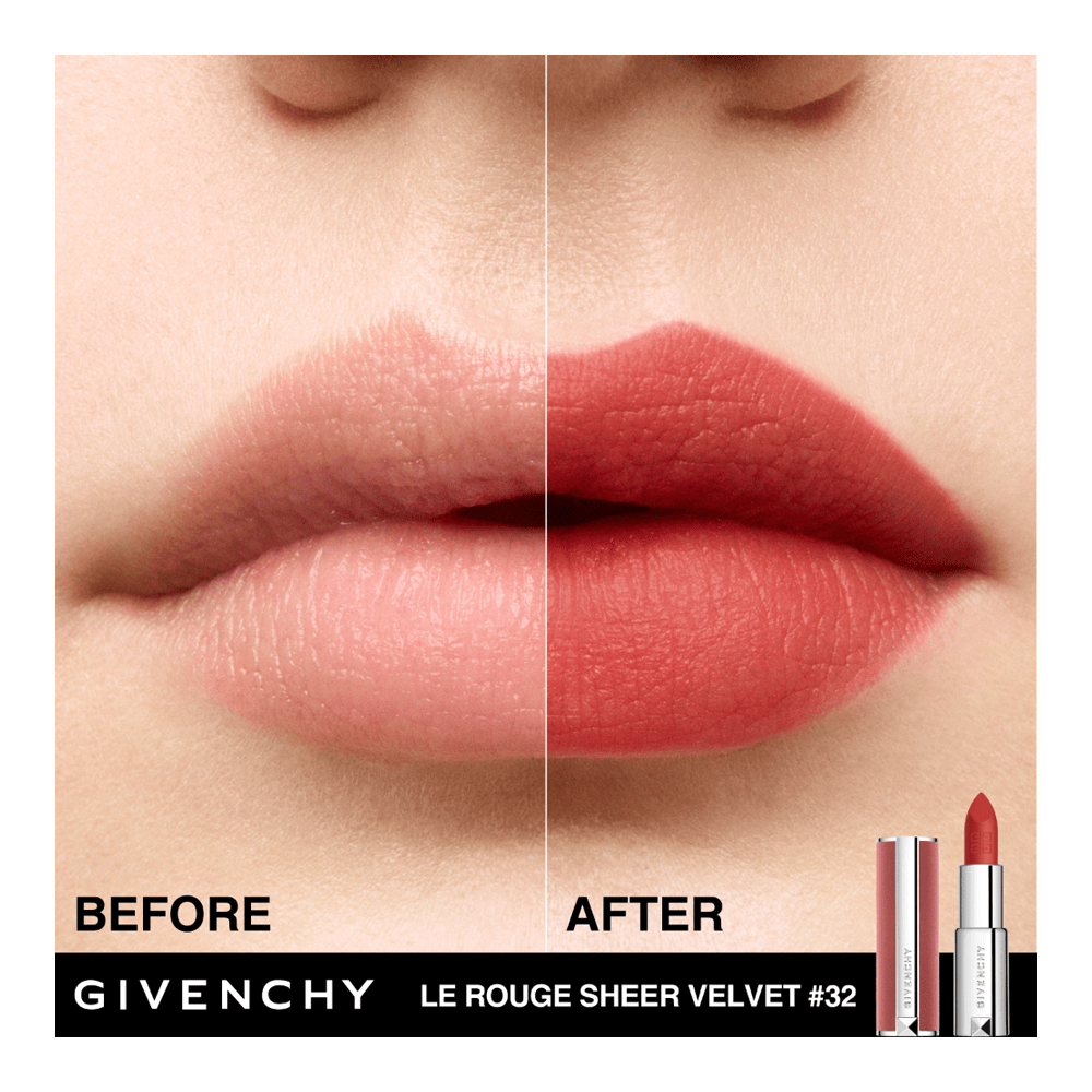 Le Rouge Sheer Velvet Matte Lipstick • No. 32 Rouge Brique