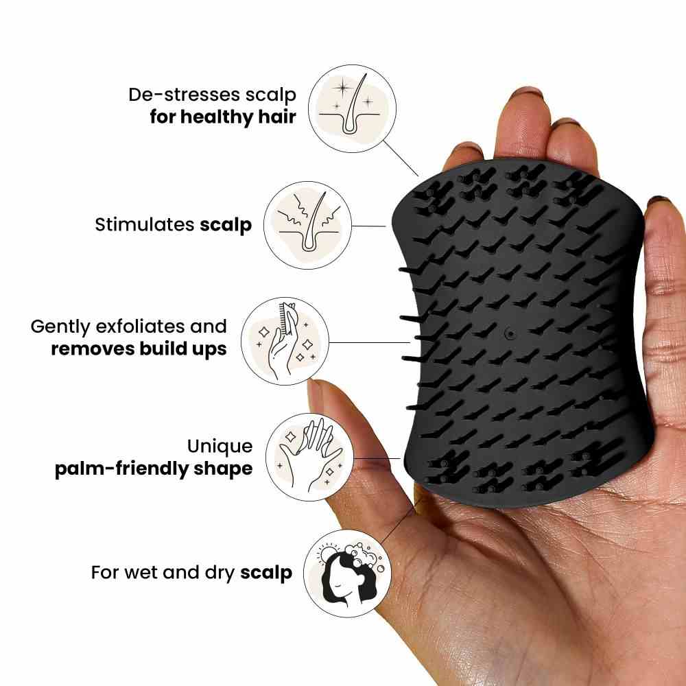 Scalp Exfoliator & Massager • Onyx Black