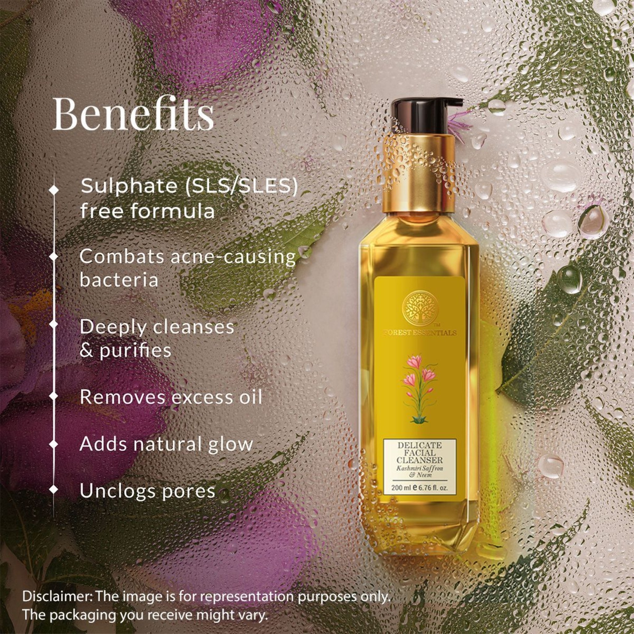 Delicate Facial Cleanser With Saffron & Neem • 50ml