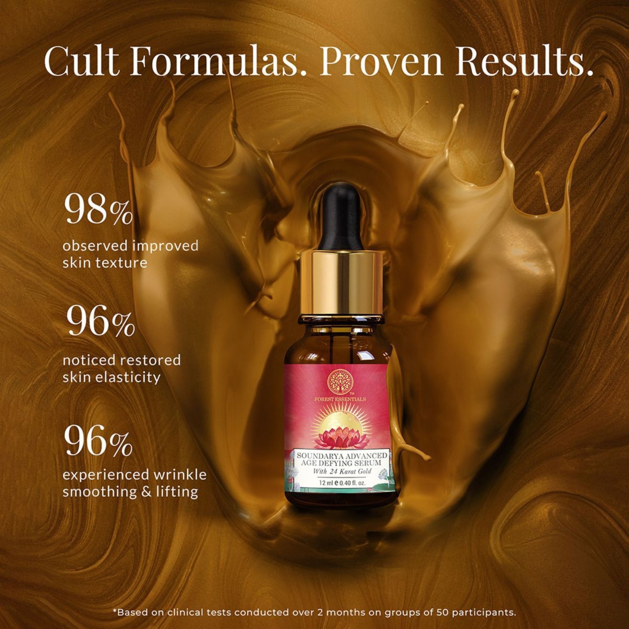 Anti Ageing Facial Serum Advanced Soundarya with 24k Gold • 12ml