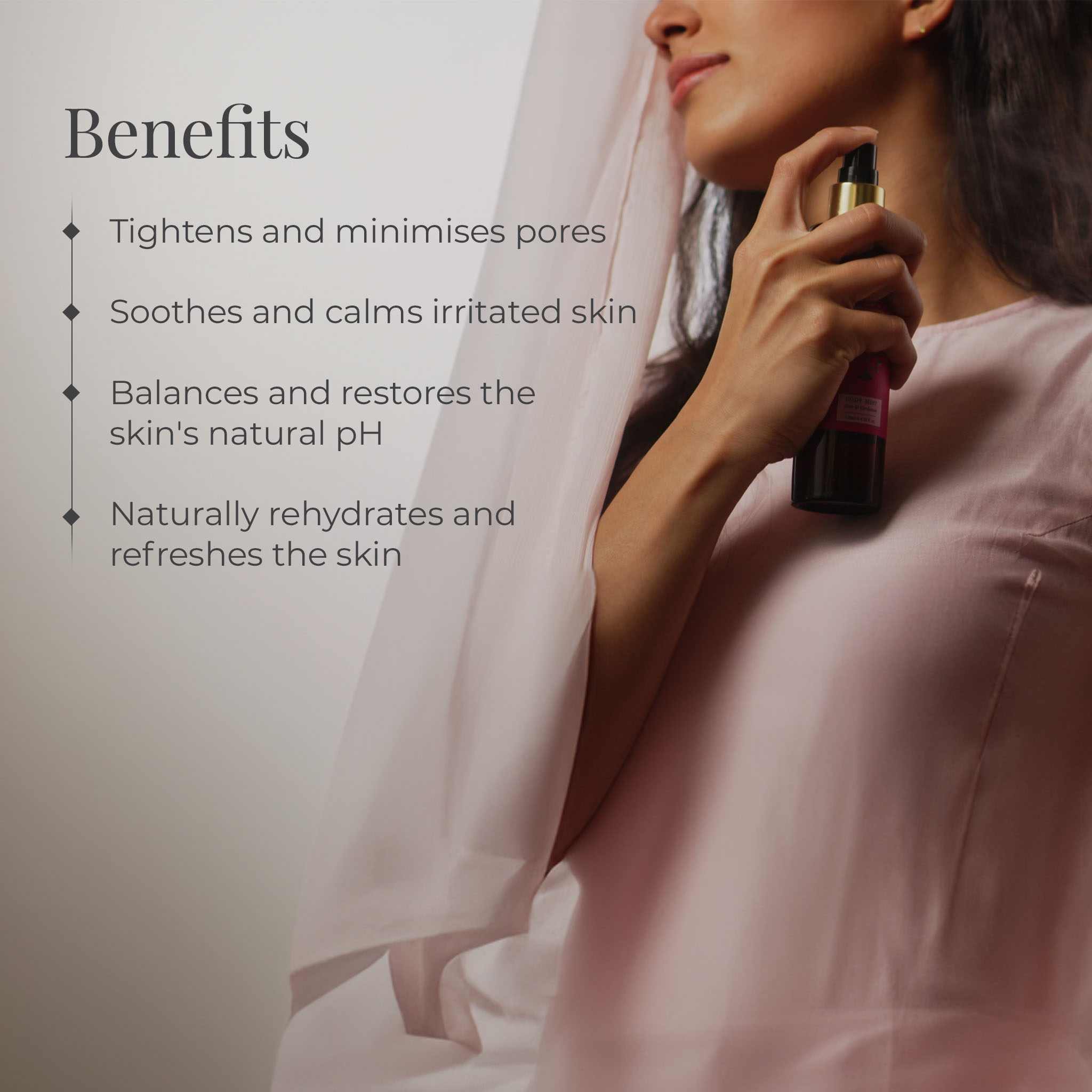 Facial Tonic Mist with Pure Rosewater Toner • 50ml