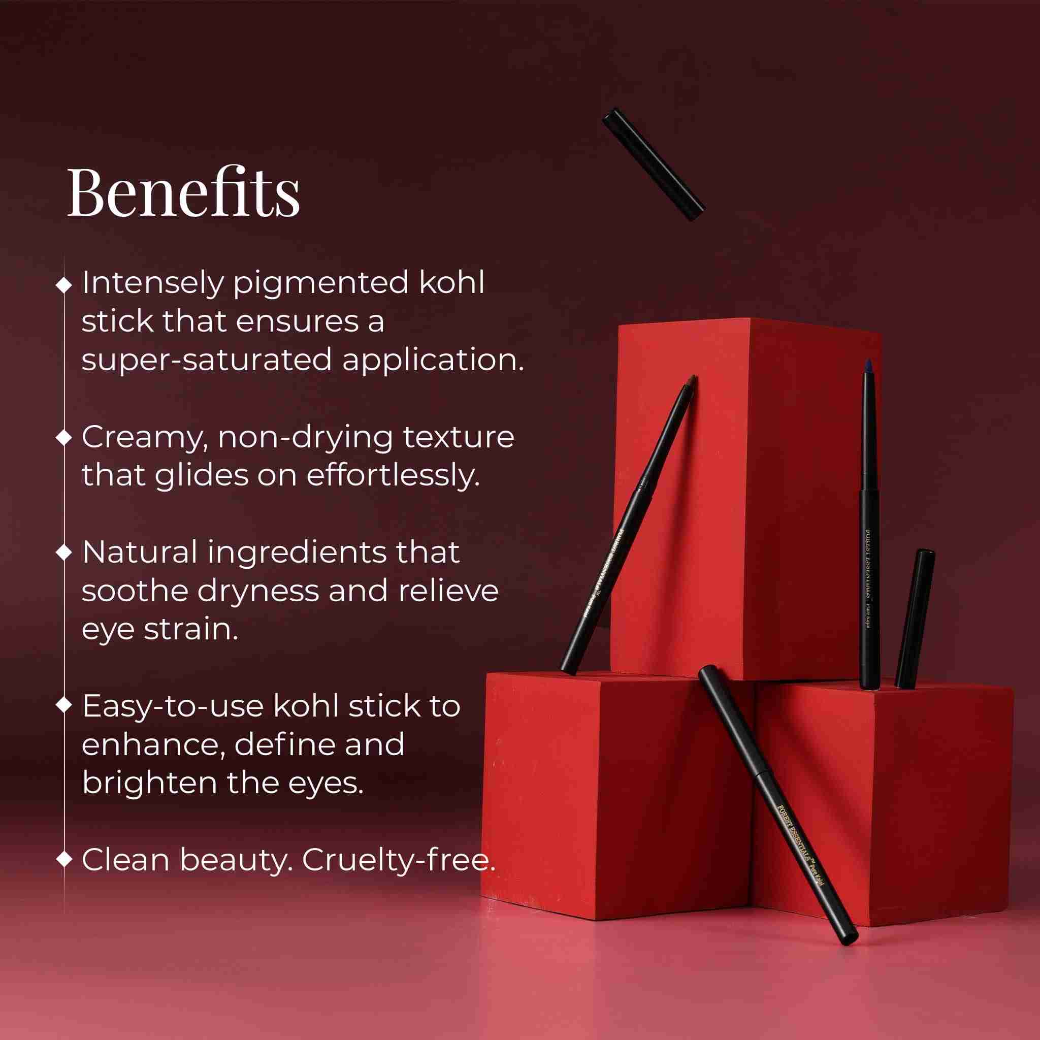 Natural Gulaab Khaas Ayurvedic Kajal • Charcoal Black