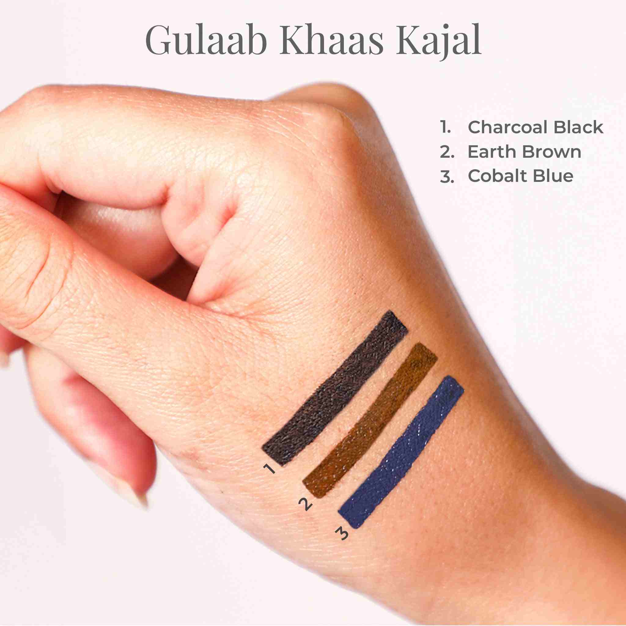 Natural Gulaab Khaas Ayurvedic Kajal • Charcoal Black