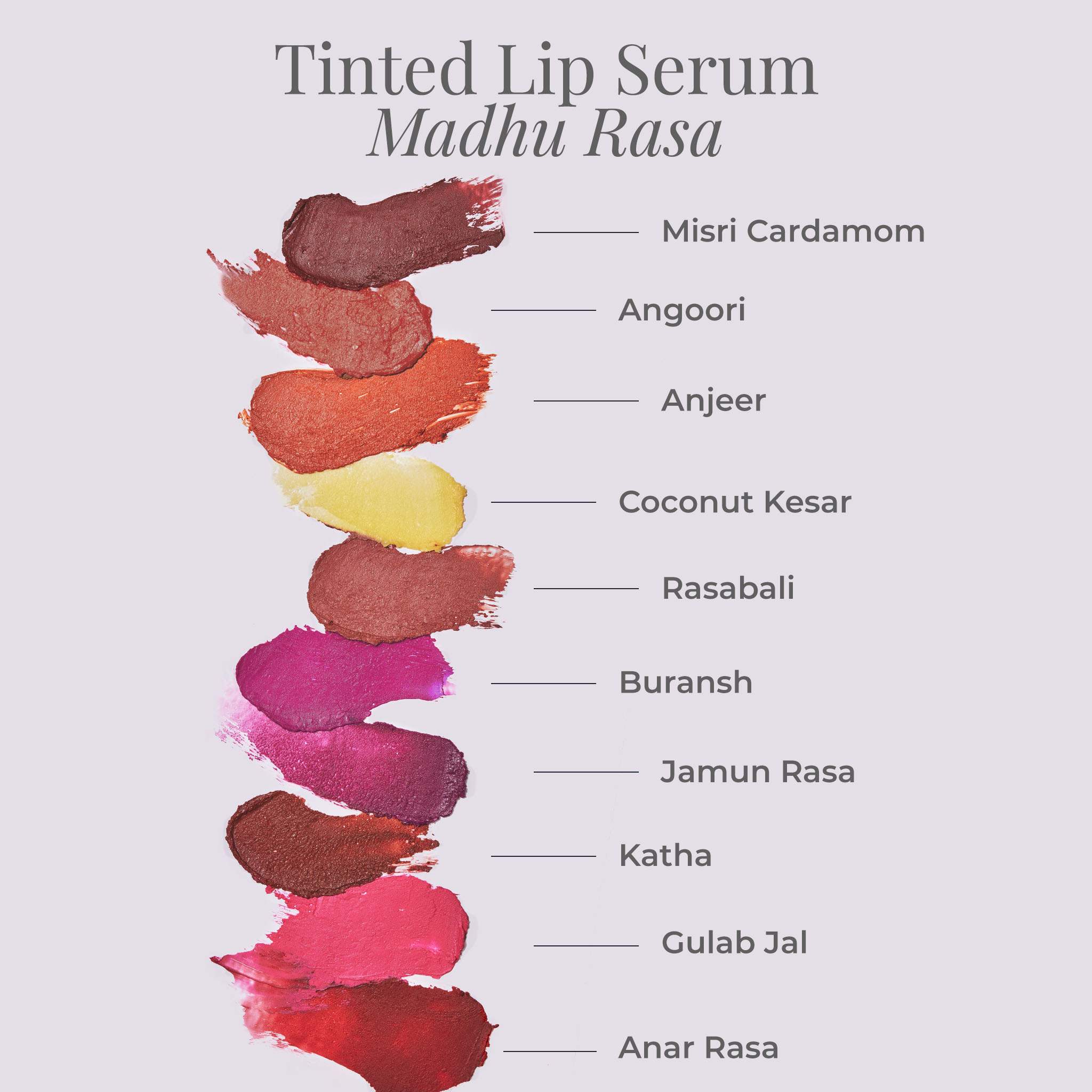 Hydrating Natural Tinted Lip Serum Balm • Madhu Rasa Anar Rasa