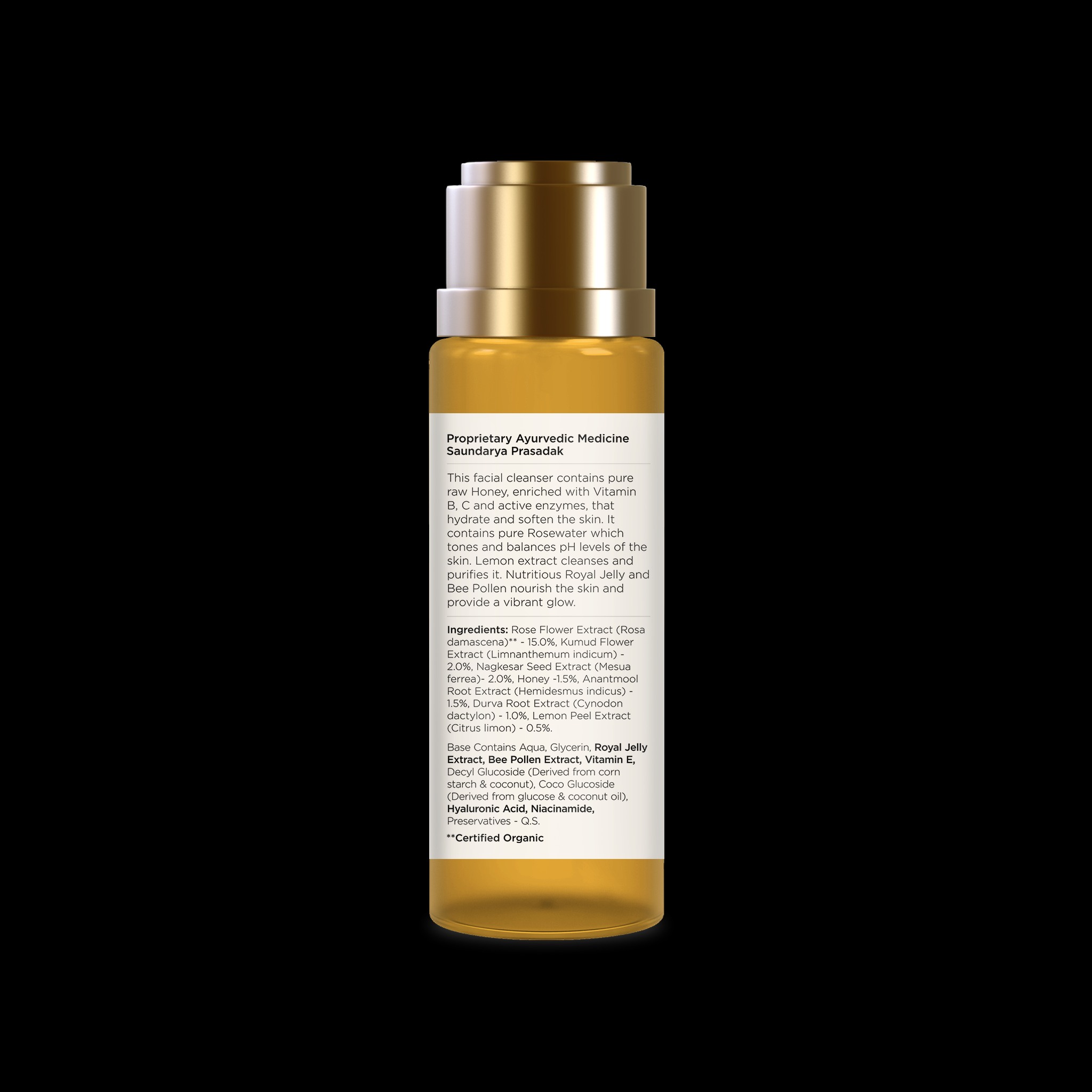Delicate Facial Cleanser With Honey, Lemon & Rosewater • 50ml