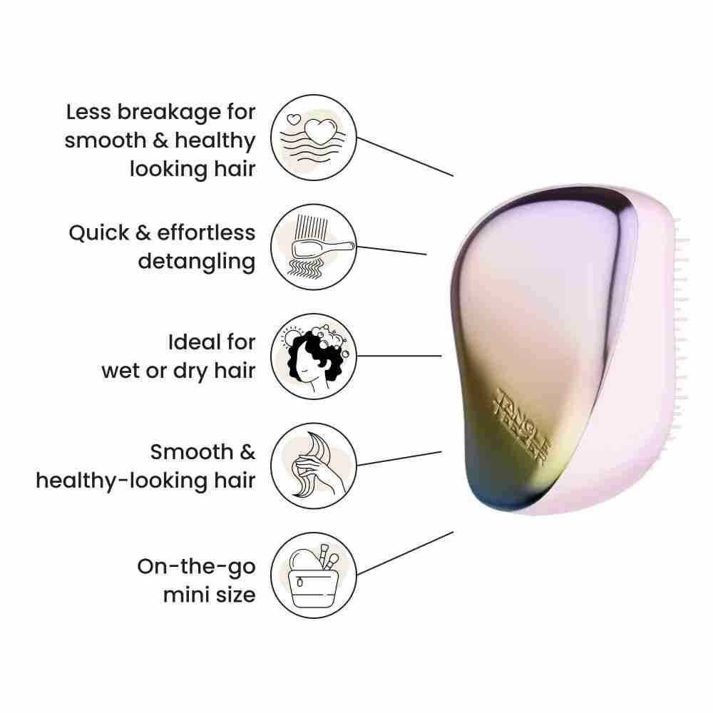 Compact Styler Detangling Hairbrush • Matte Ombre Chrome