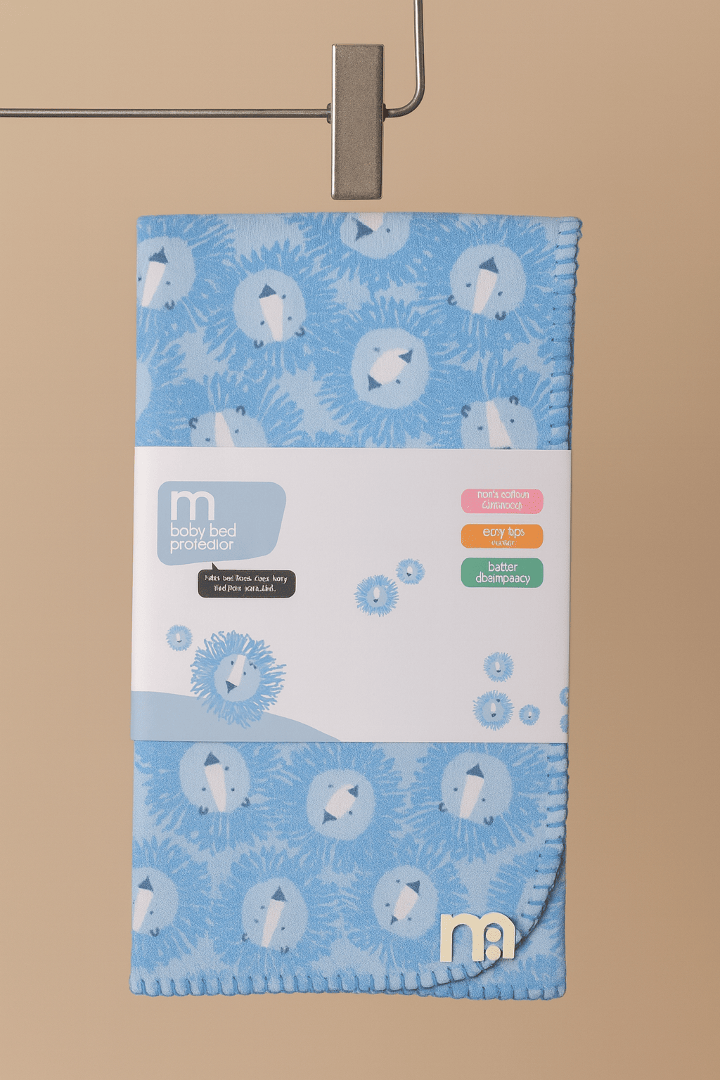 Mothercare Baby Bed Protector Sheet -  Ultra Absorbent, Waterproof, Soft Baby Dry Sheet For Dry And Comfortable Sleep - Lion - Blue