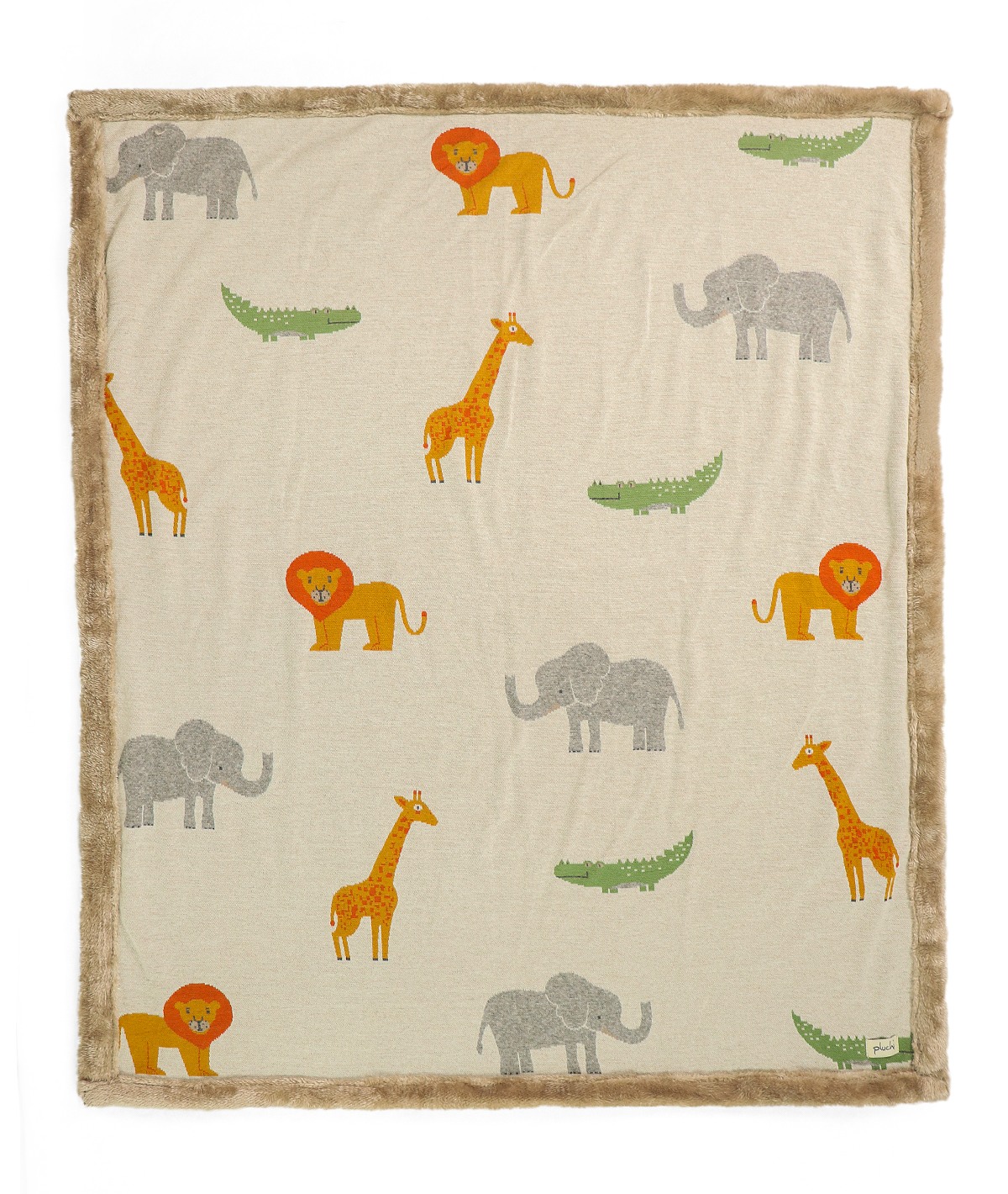 Safari Friends blanket Natural & Multi