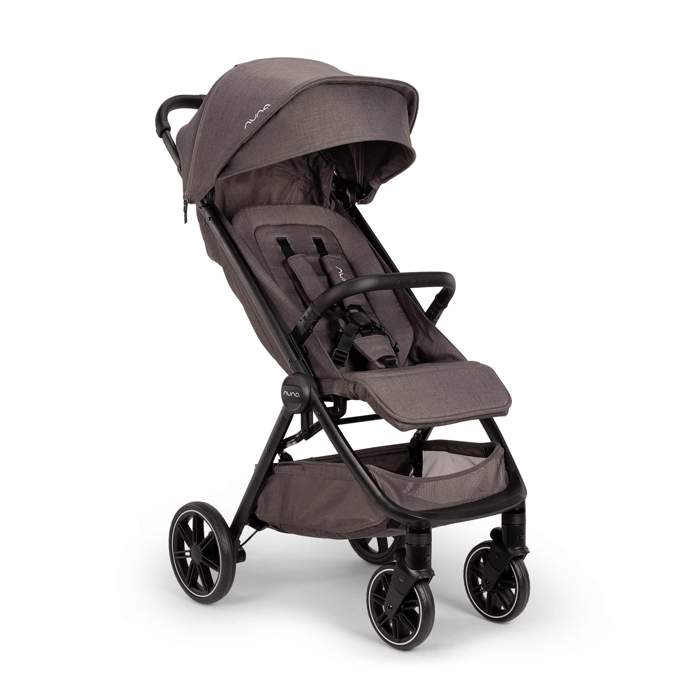 Nuna Trvl LX Cabin Friendly Stroller-Lightweight-Compact-One Hand Fold-Extendable Canopy-Big Rear Wheel-All Wheel Suspension-0 to 4Y (Upto 22Kg)-Thunder