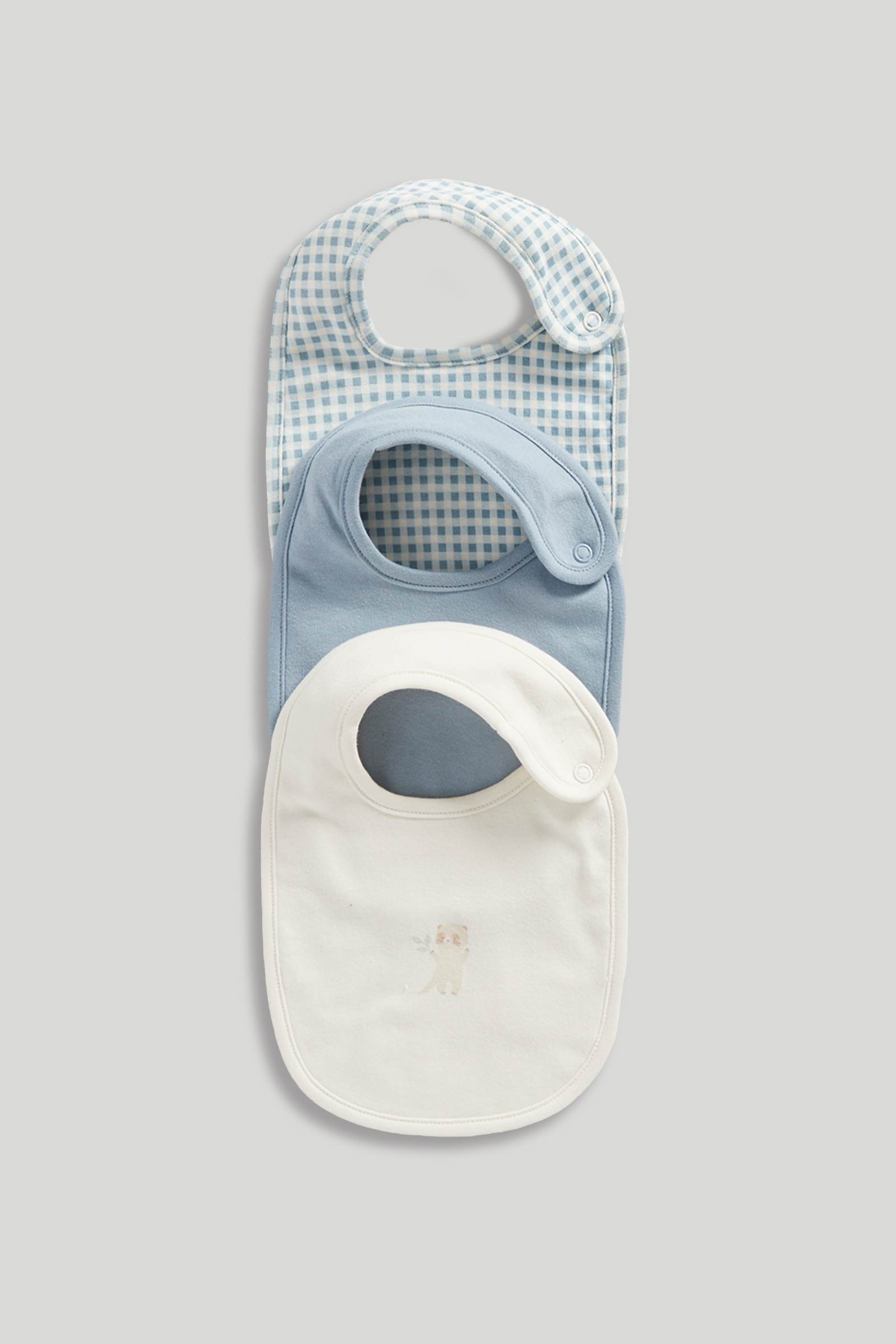 Mothercare Newborn Boys Bibs - Pack of 3 - Cream