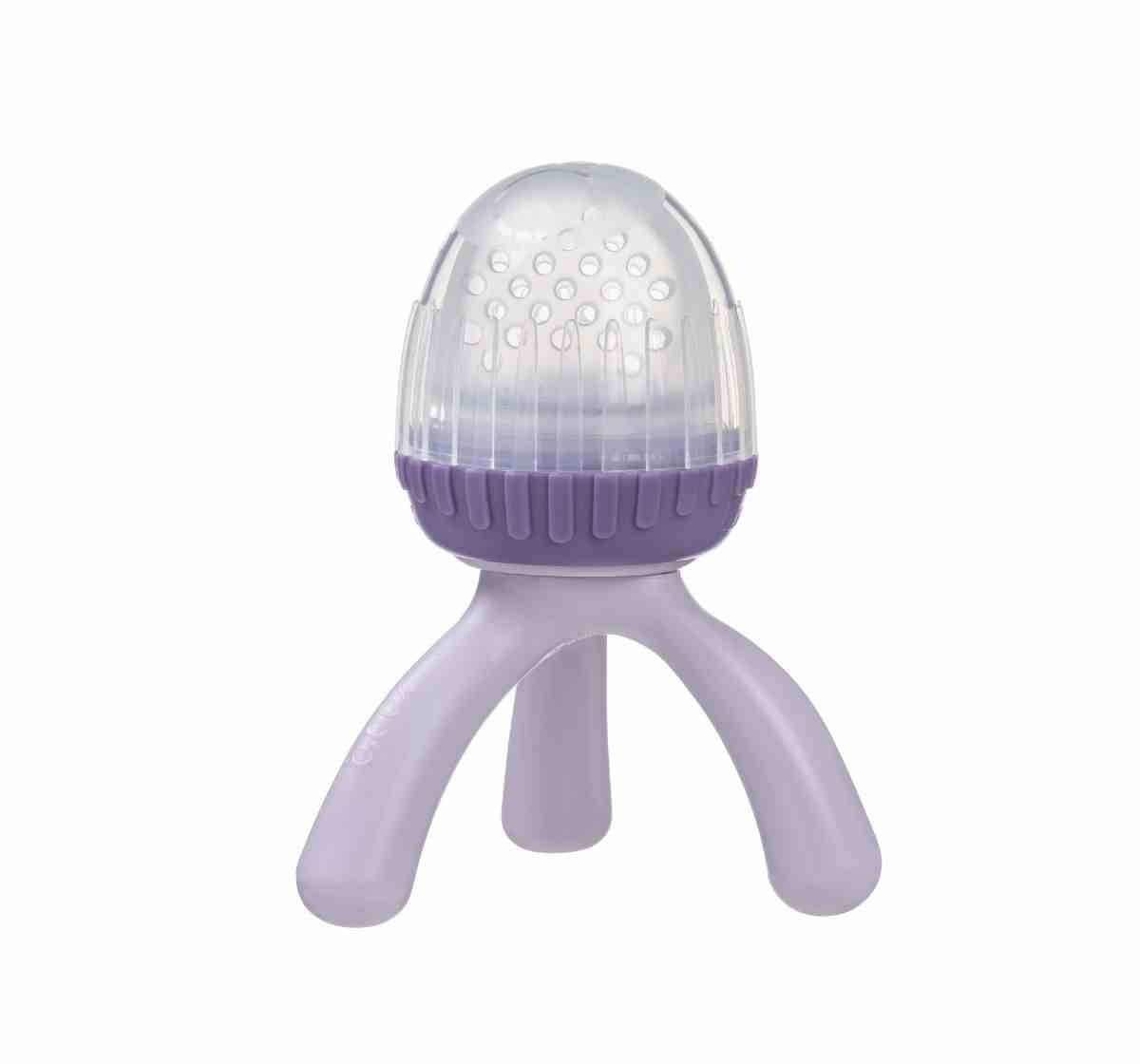 b.box Silicone Fresh Food Feeder - Ideal for Safe Feeding, Gentle on Gums with Easy to Grip and Hygienic - Peony Purple