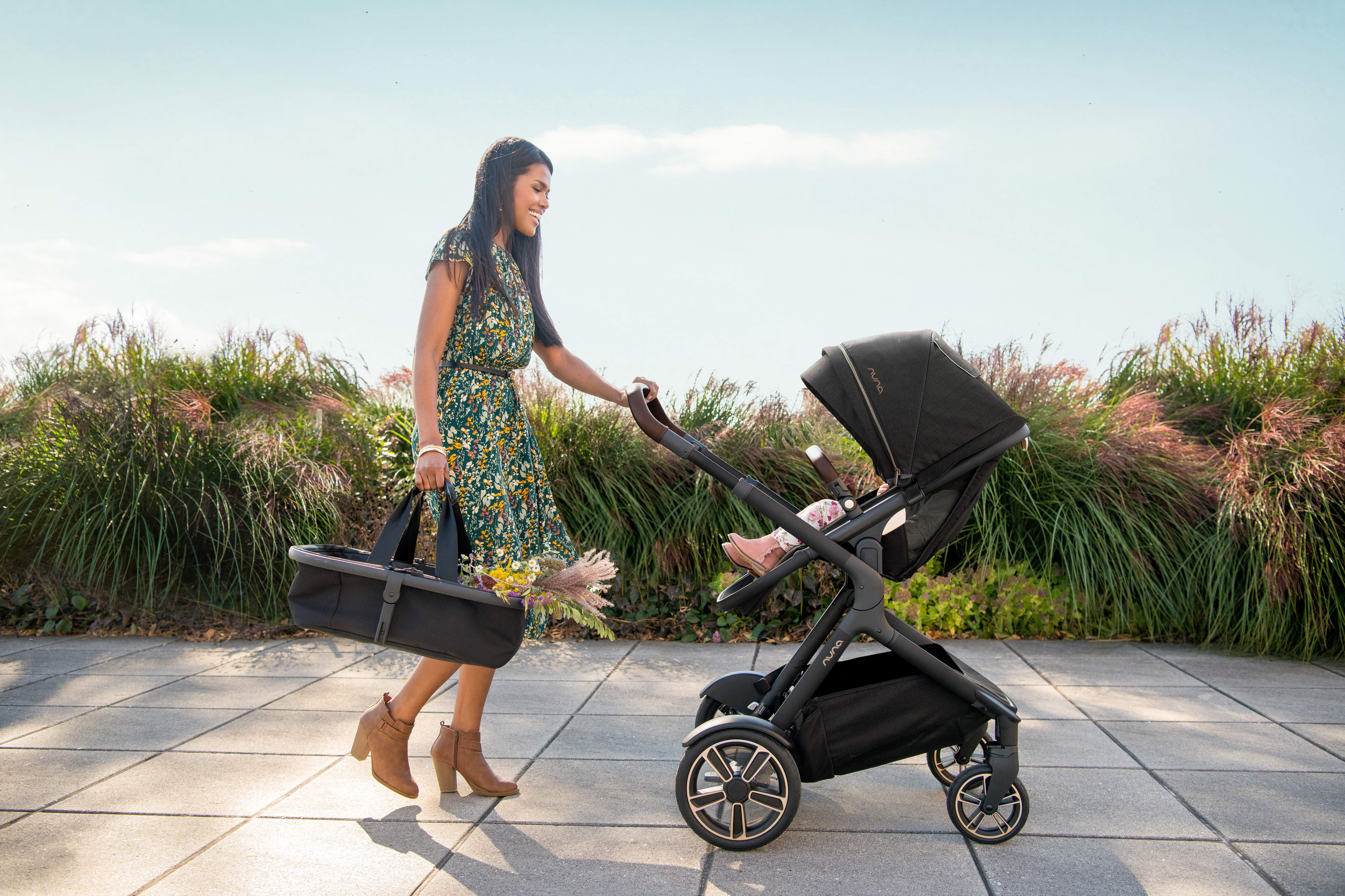 Nuna Demi Grow Stroller - Converts to Double or Twin, Custom Dual Suspension - For Children From Birth Up to 22Kg - Riveted