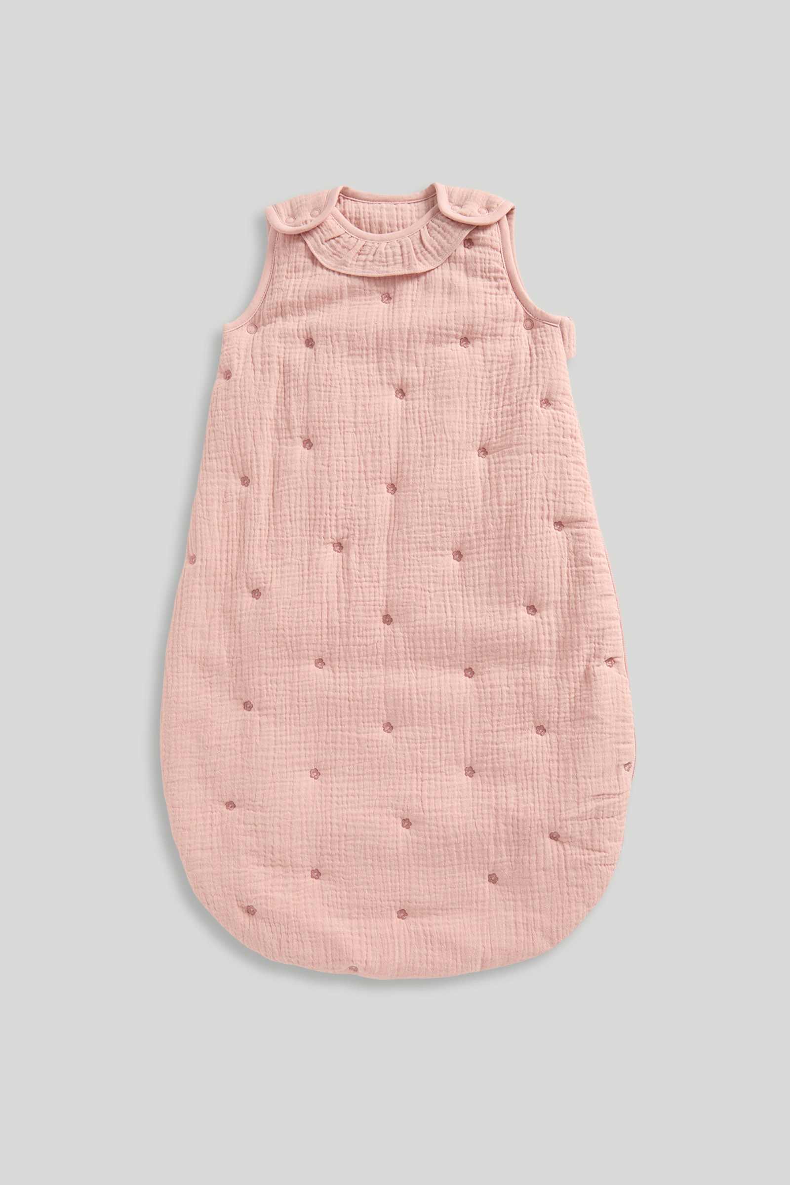 Mothercare Girls 2.5 Tog Muslin Sleep Bag - Pink