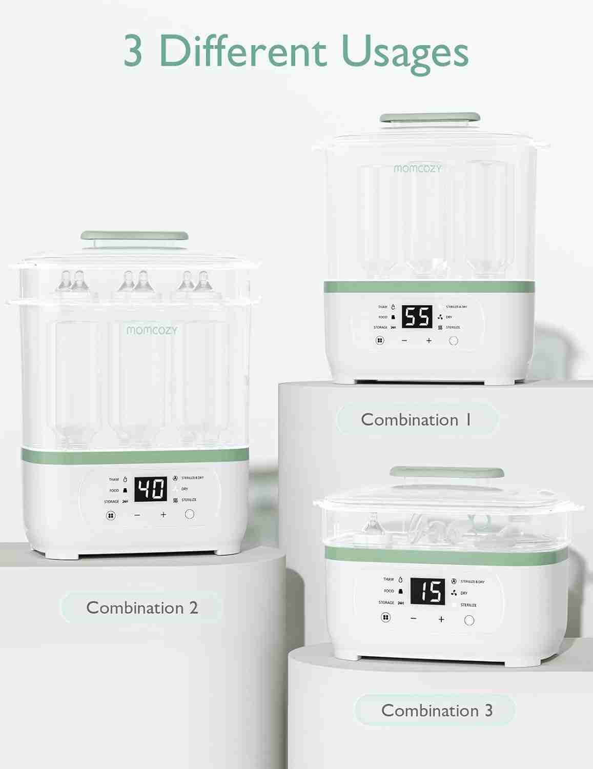 Momcozy Sterilizers & Warmer 8 in 1 Sterilizer and Dryer - White