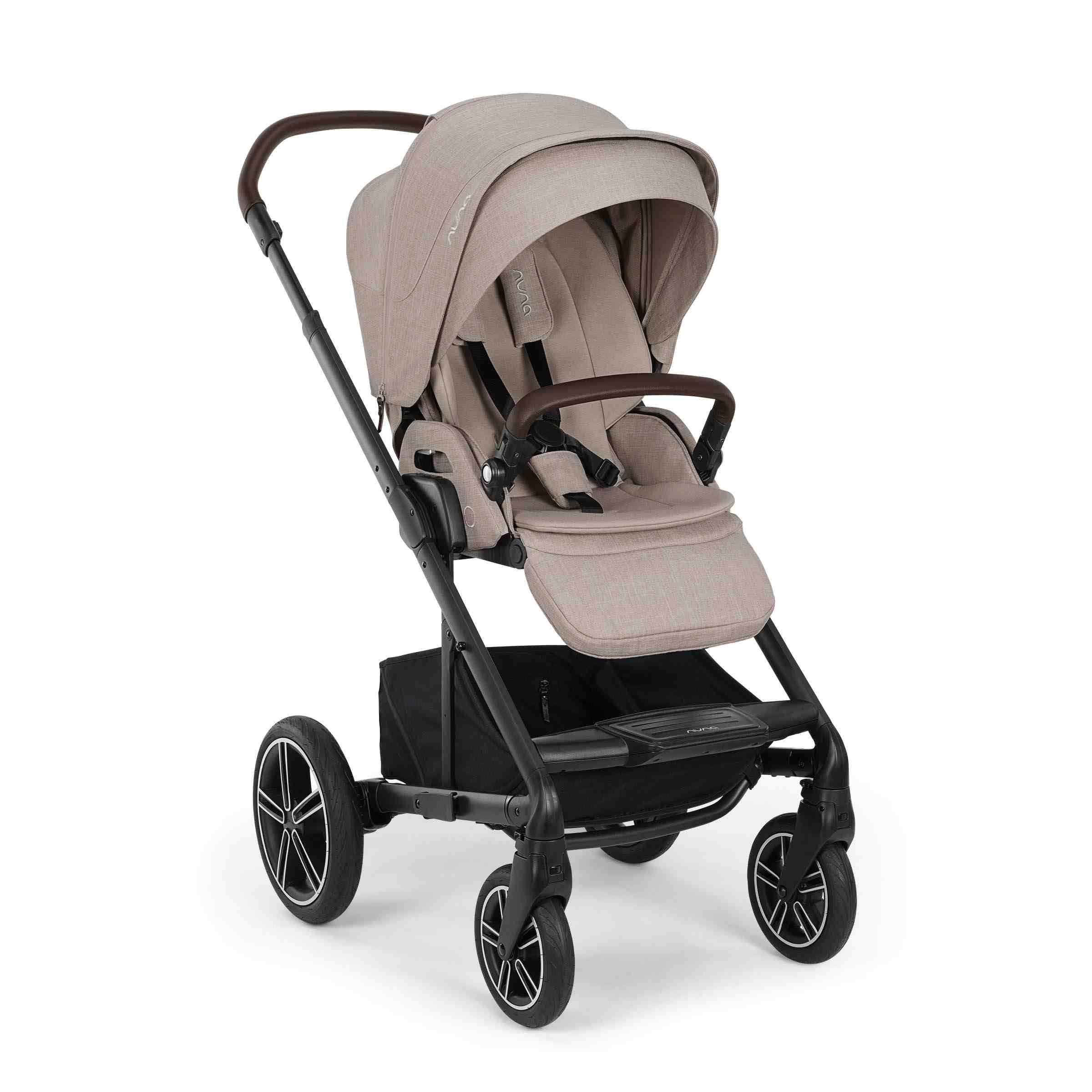 Nuna Mixx Next Reversible Seat Stroller with Flat Recline-Height Adjustable Handle Bar,All Terrain-All Wheel Suspension-One Hand Fold-Rain Cover & Post Adaptors-0 to 4Y (Upto 22Kg)-Chateau