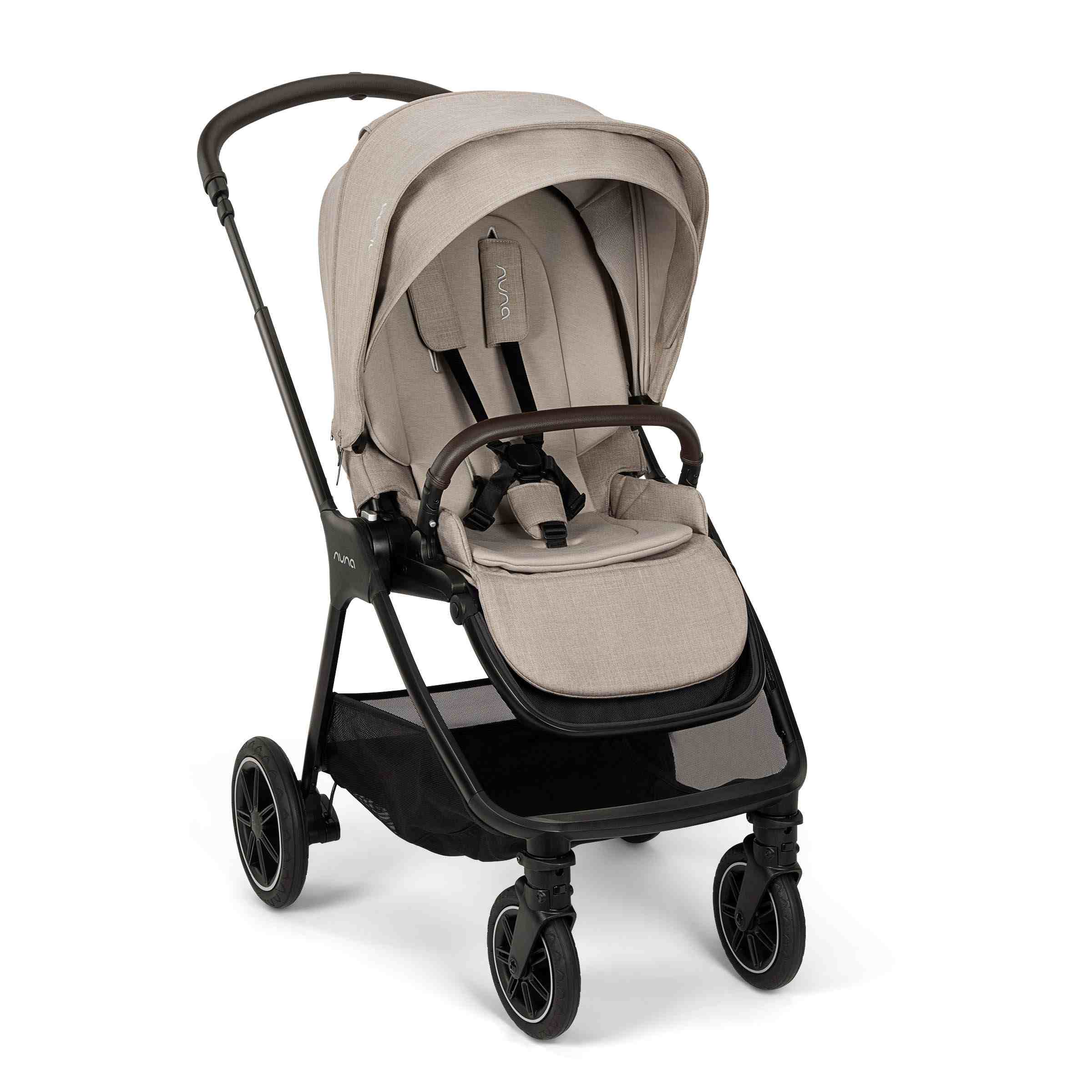 Nuna TRIV Next Reversible Seat Stroller with Flat Recline-Height Adjustable Handle Bar,All Terrain-All Wheel Suspension-One Hand Fold-Rain Cover & Post Adaptors-0 to 4Y (Upto 22Kg)-Chateau