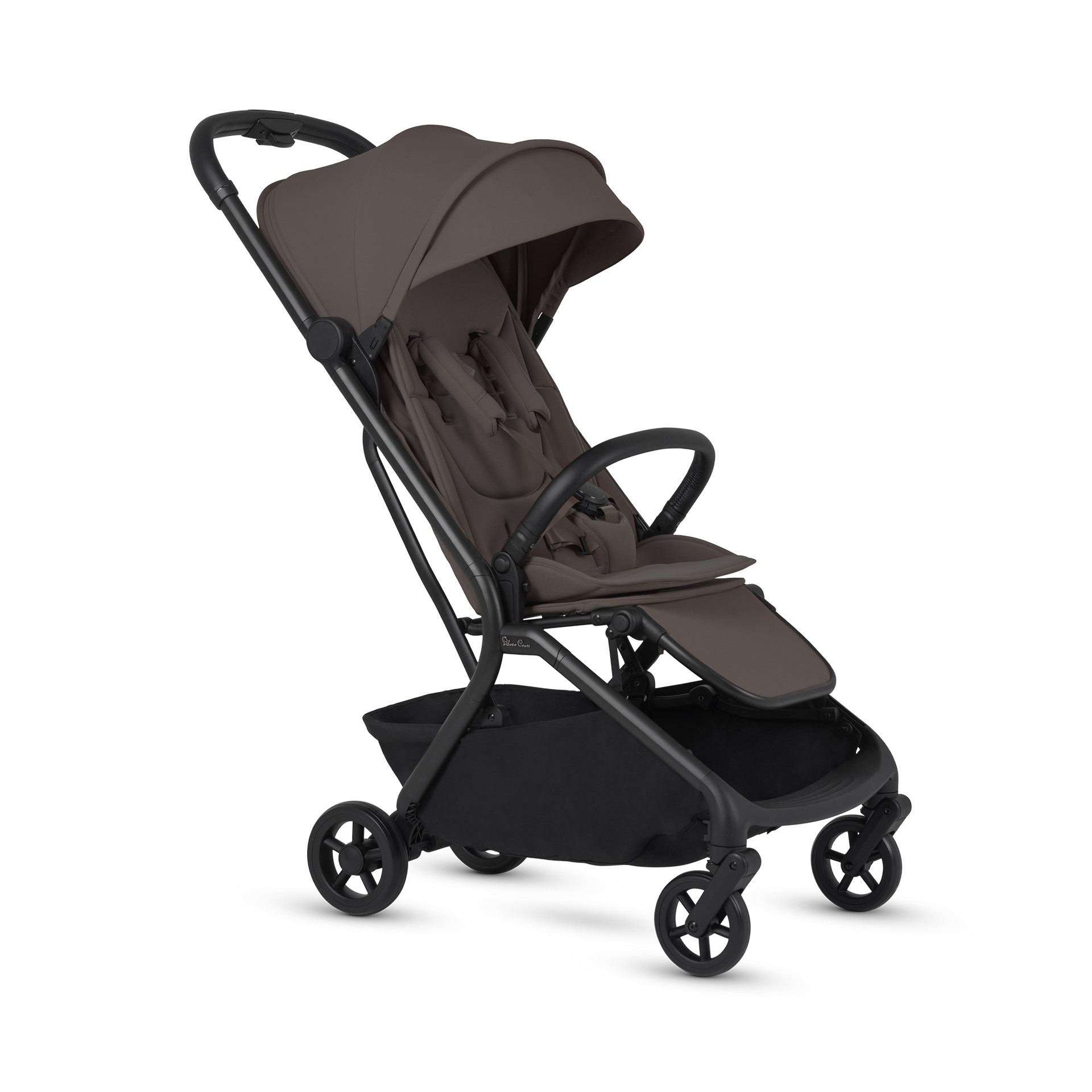 Silver Cross Nia World's Only Aircraft Cabin Approved Stroller in Both Seat & Carrycot Mode|Flat Recline|One Hand Fold|Lightweight & Travel Friendly|Self Standing|0 to 4Y|Upto 22 Kg-Chocolate