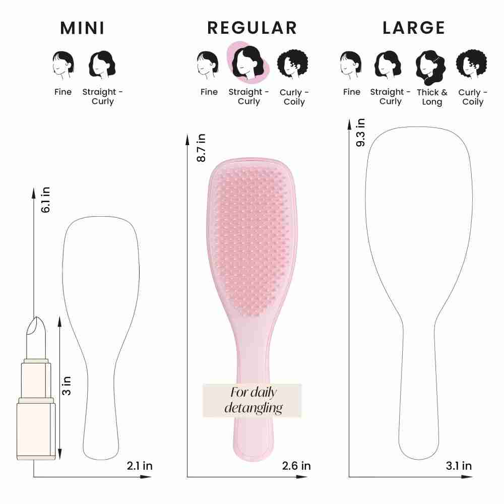 The Ultimate Detangler Regular Hairbrush • Millennial Pink