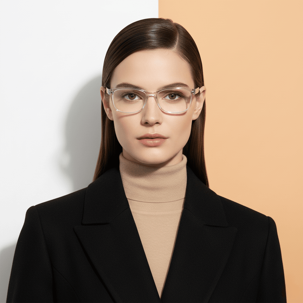 Transparent Rectangle Reading Glasses for Unisex