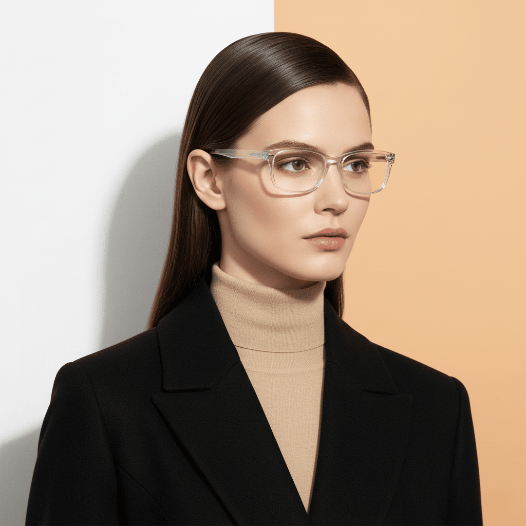 Transparent Rectangle Reading Glasses for Unisex