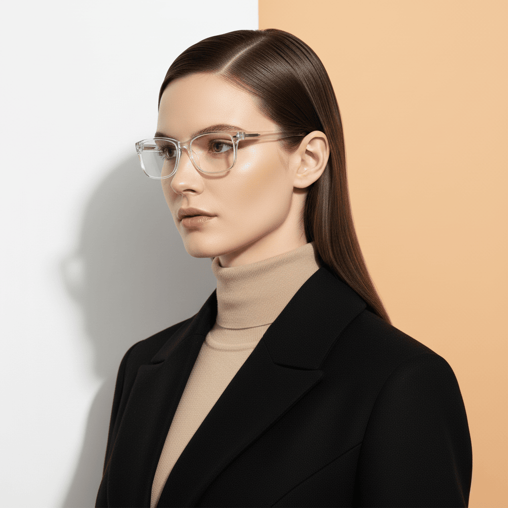 Transparent Rectangle Reading Glasses for Unisex