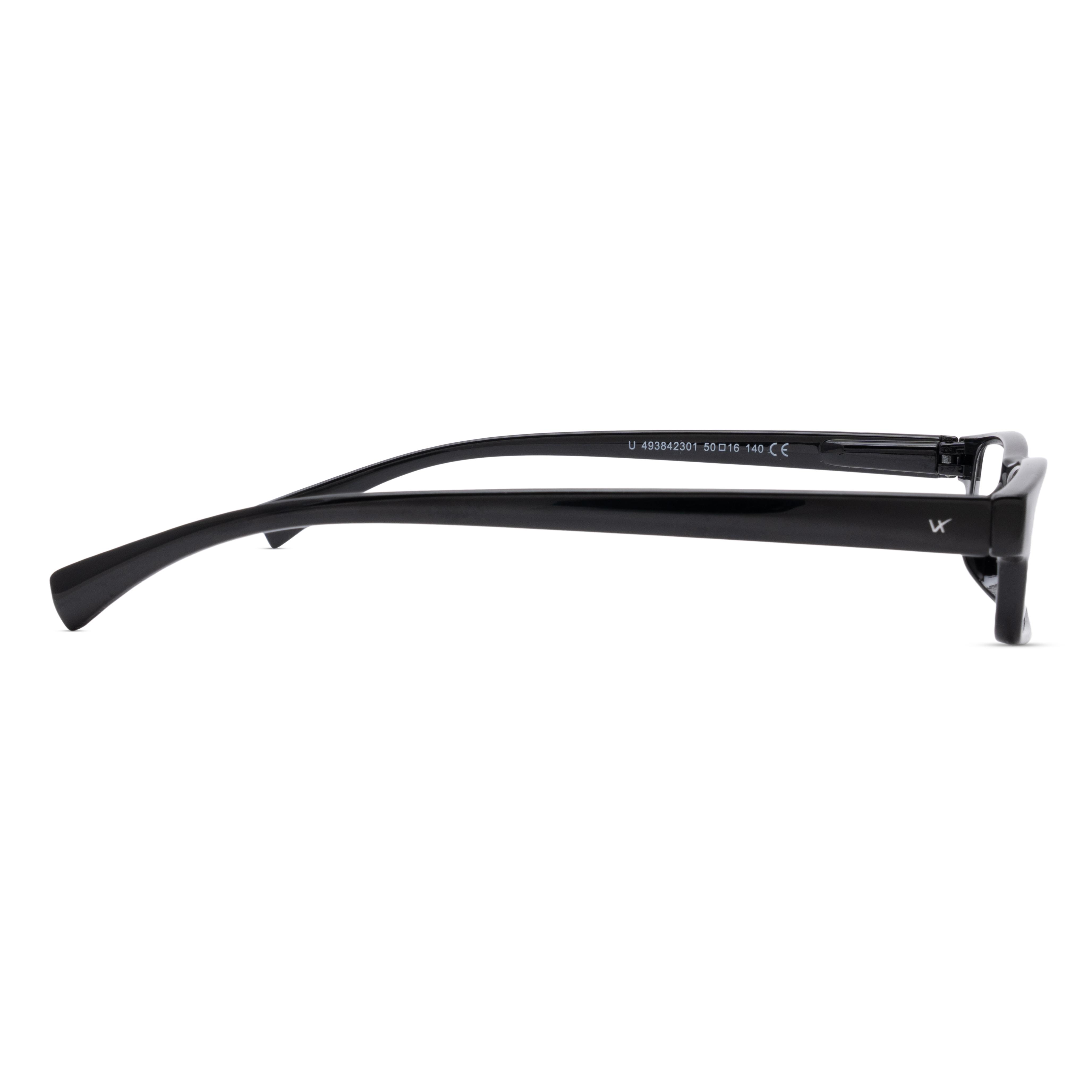 Black Rectangle Reading Glasses for Unisex