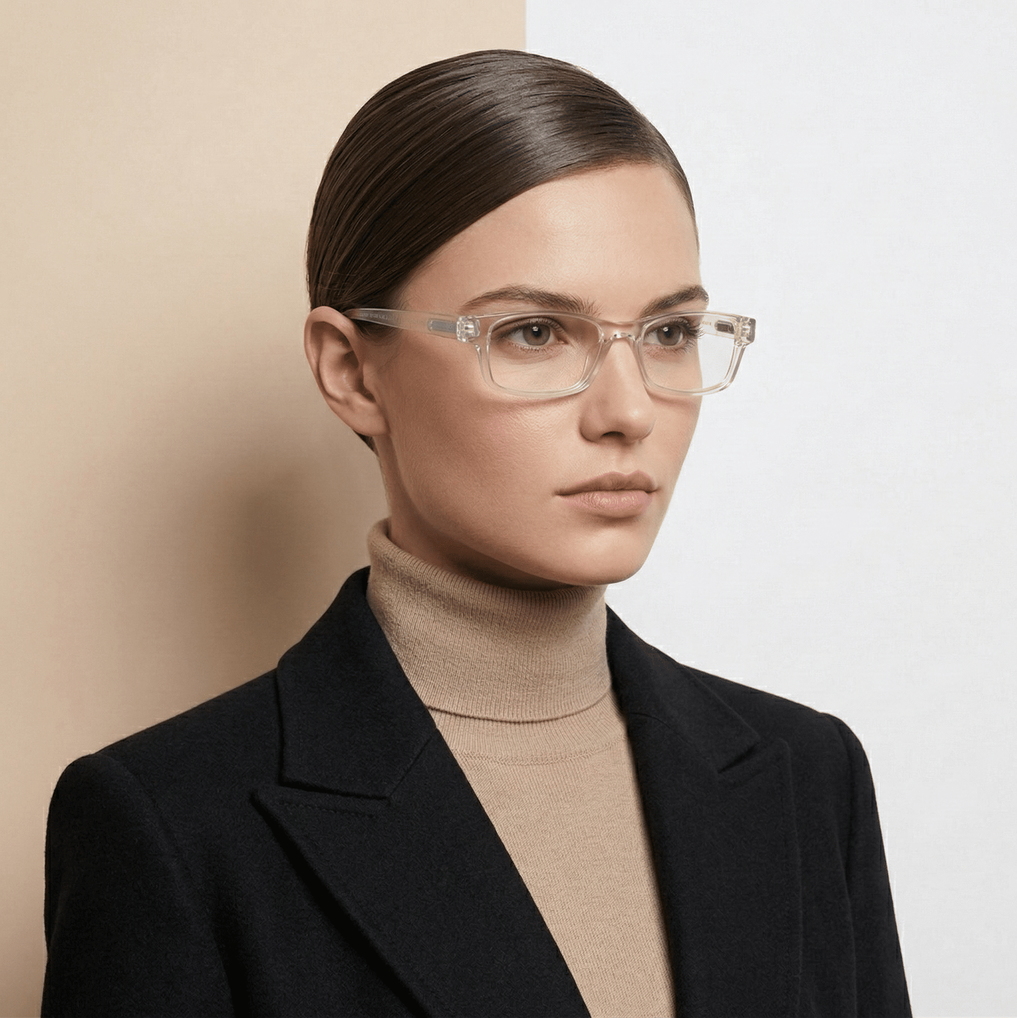 Transparent Rectangle Reading Glasses for Unisex