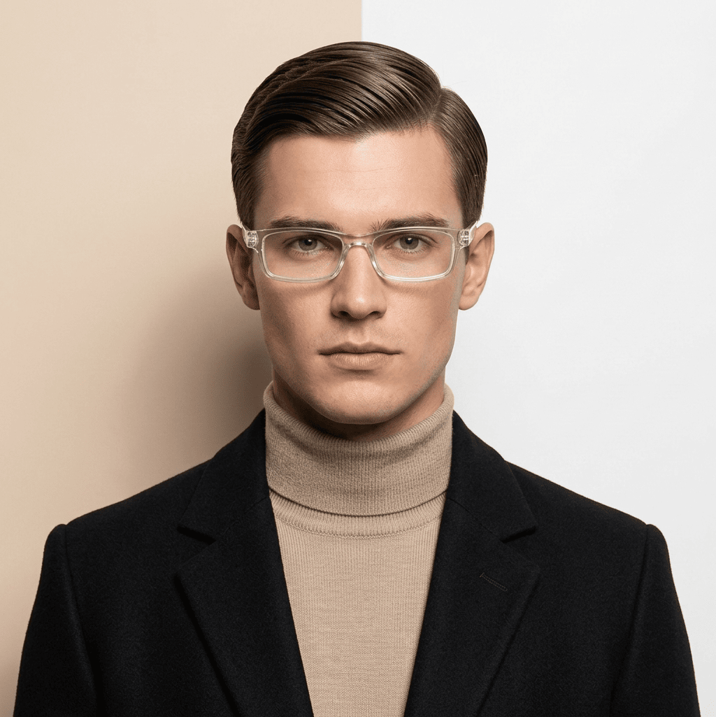 Transparent Rectangle Reading Glasses for Unisex