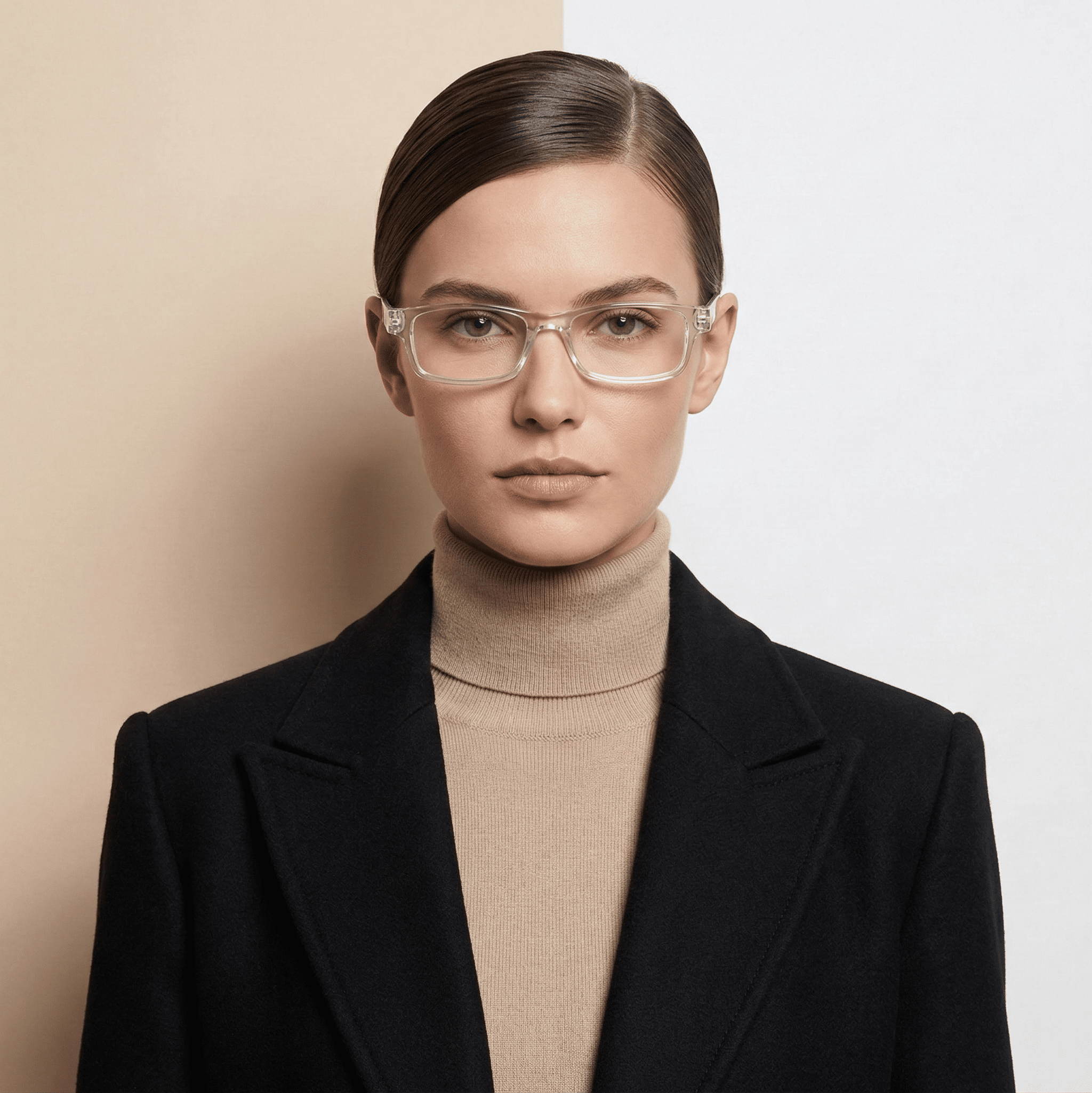 Transparent Rectangle Reading Glasses for Unisex