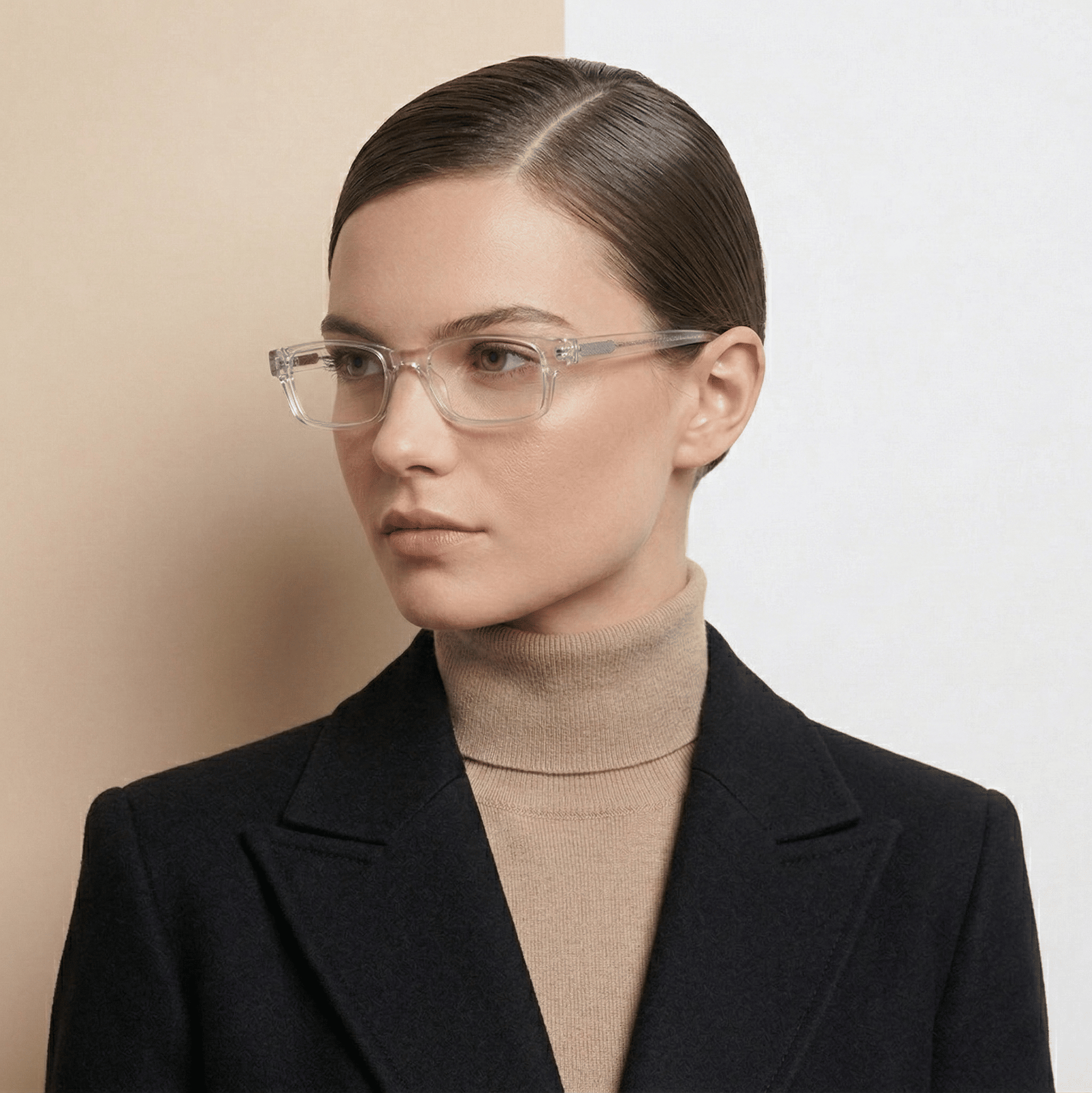 Transparent Rectangle Reading Glasses for Unisex
