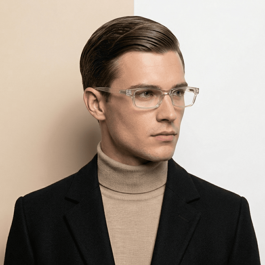Transparent Rectangle Reading Glasses for Unisex