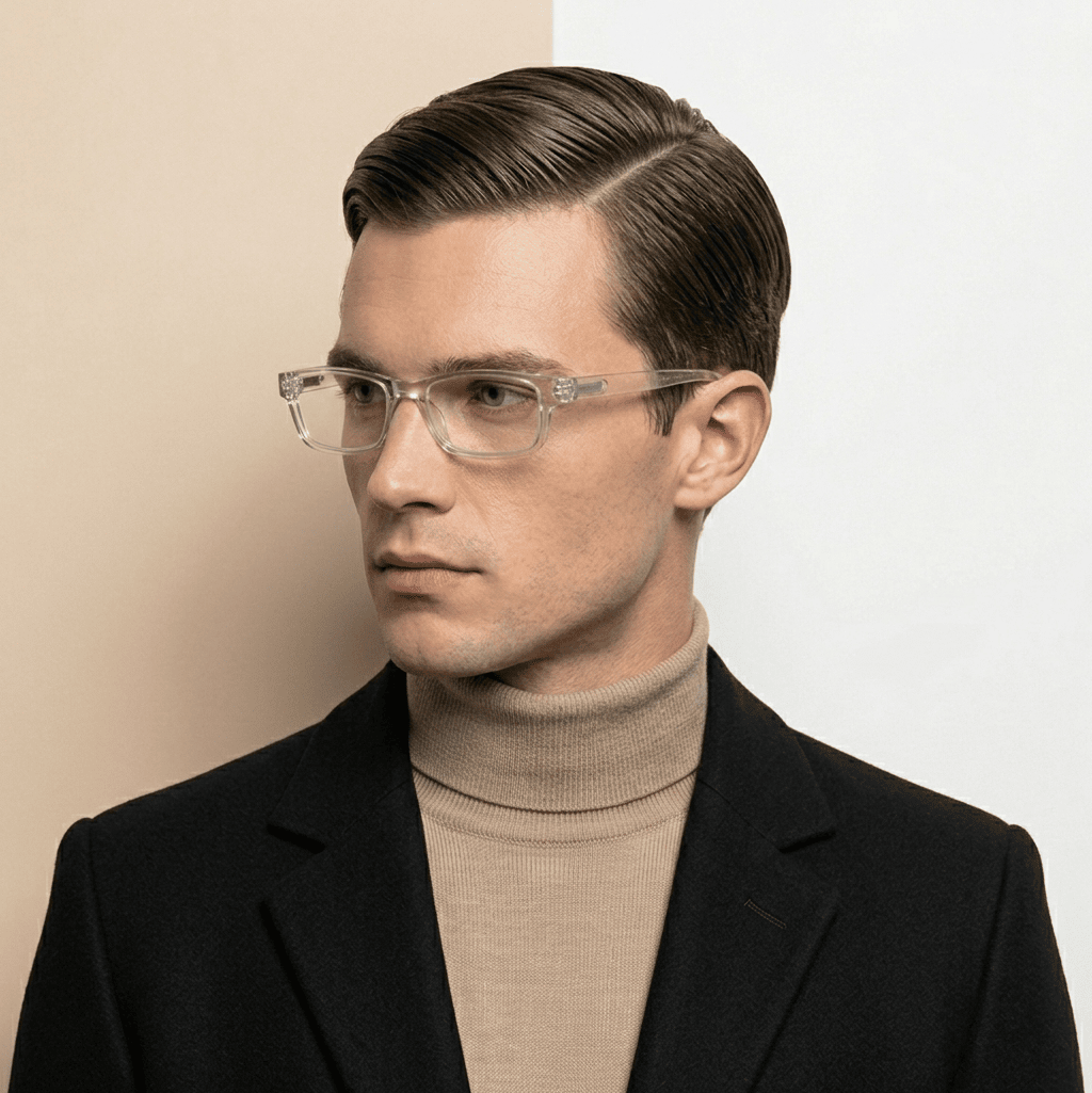 Transparent Rectangle Reading Glasses for Unisex