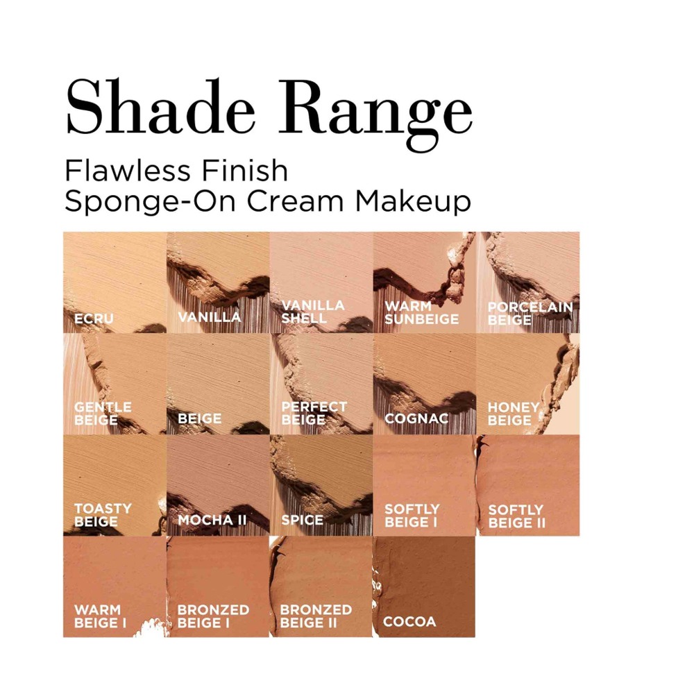 Flawless Finish Sponge-On Cream Makeup • Perfect Beige