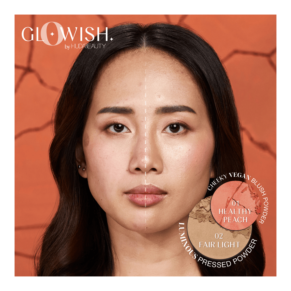 Glowish Cheeky Vegan Blush Powder • Healthy Peach