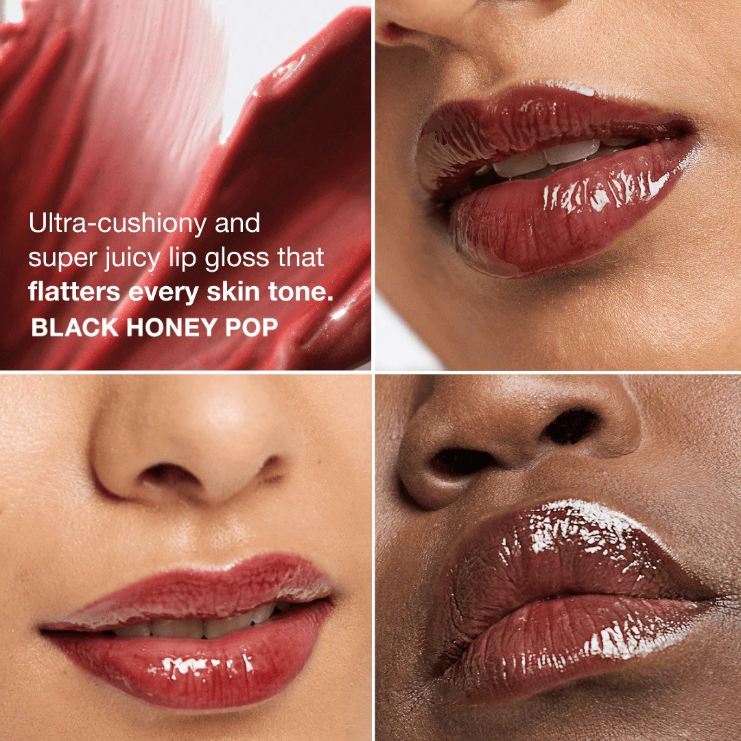 Pop Plush™ Creamy Lip Gloss • Black Honey Pop